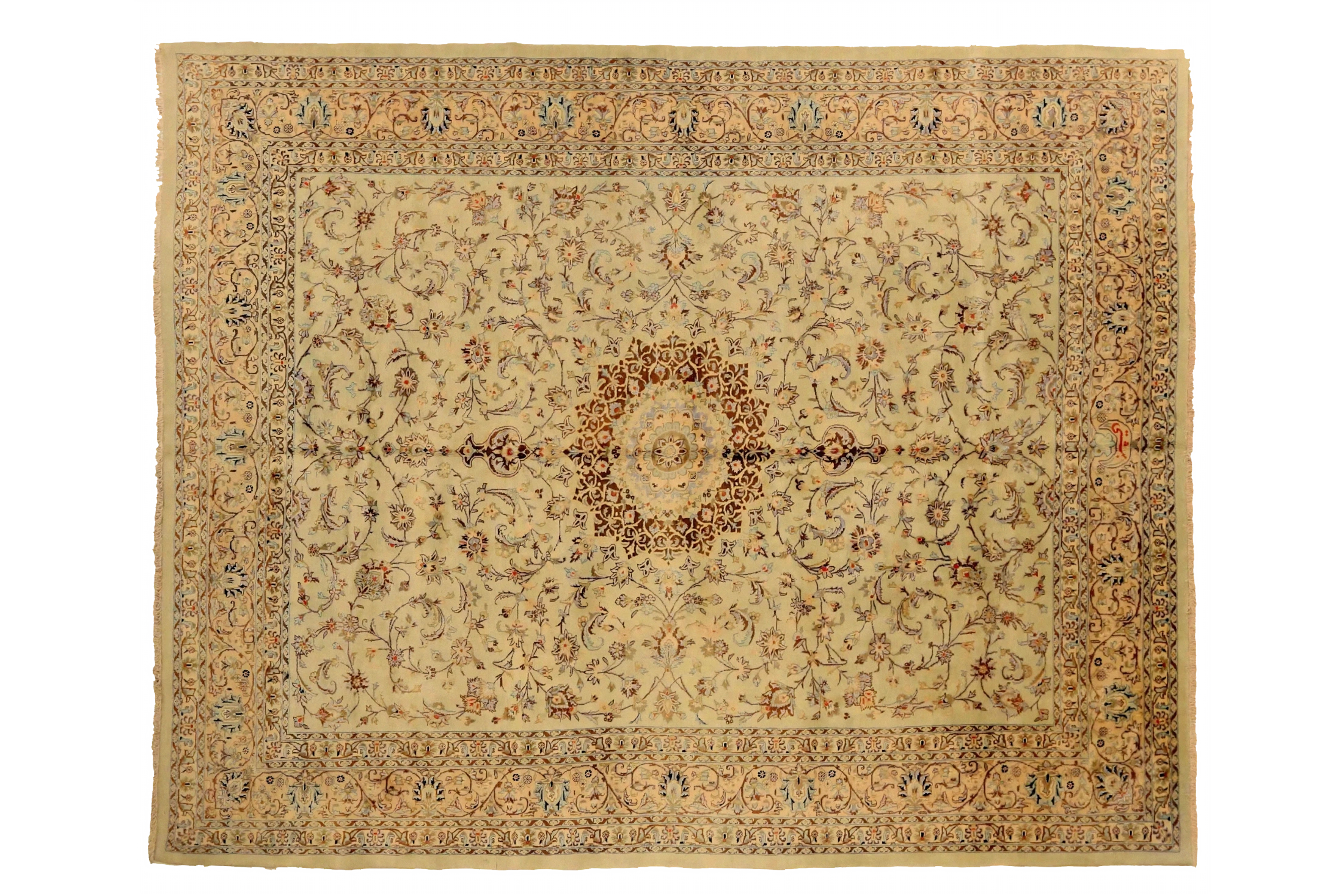 Antique Persian Yazd Traditional Rug 75316