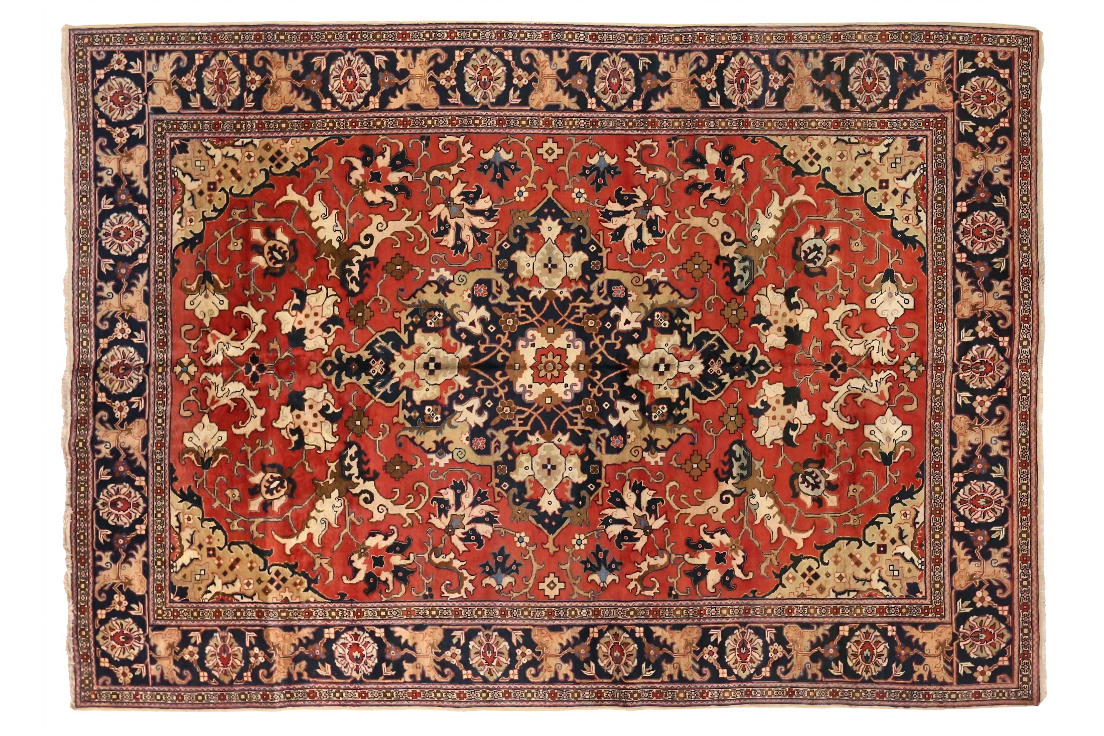 Antique Persian Tabriz Traditional Rug 75337