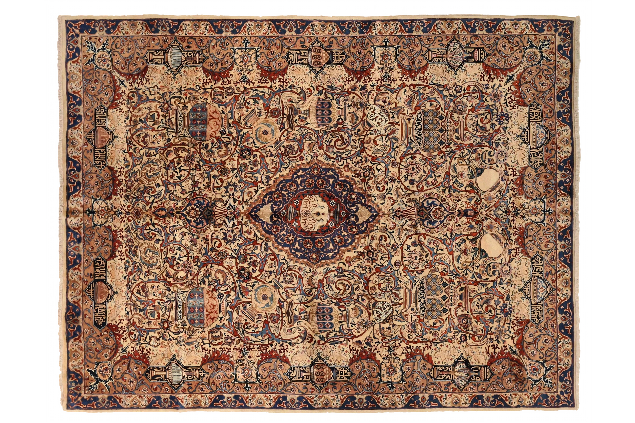 Antique Persian Kashmir Traditional Rug 75339