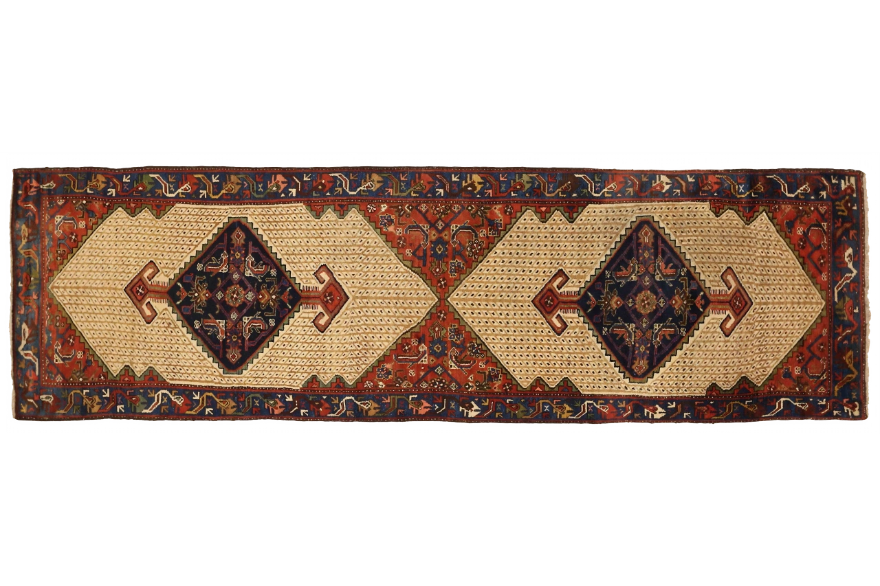 Antique Persian Malayer Traditional Rug 75372