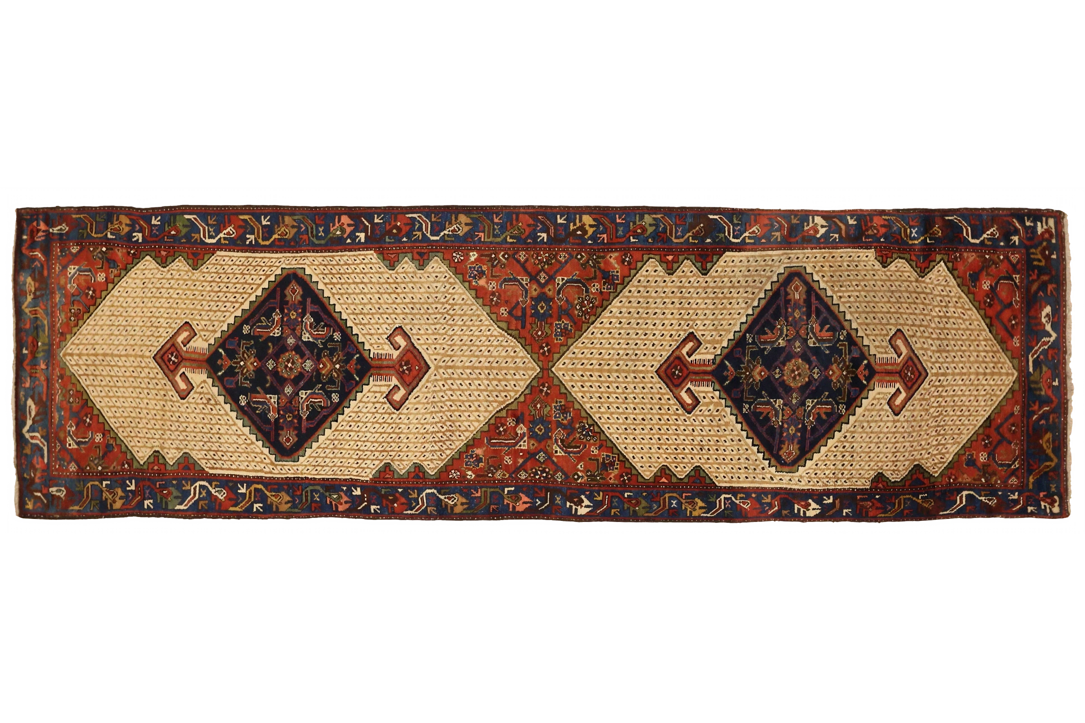 Antique Persian Malayer Traditional Rug 75372