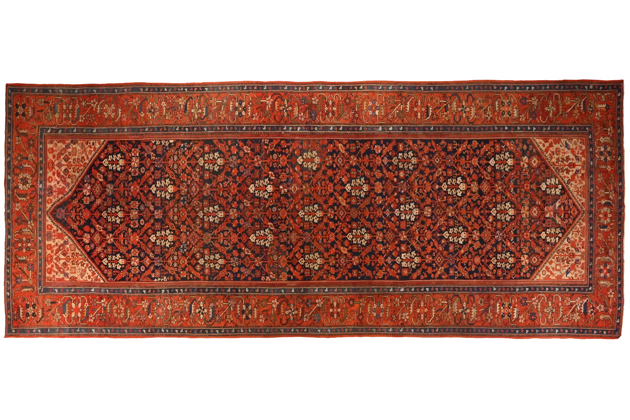 Antique Persian Malayer Traditional Rug 75381