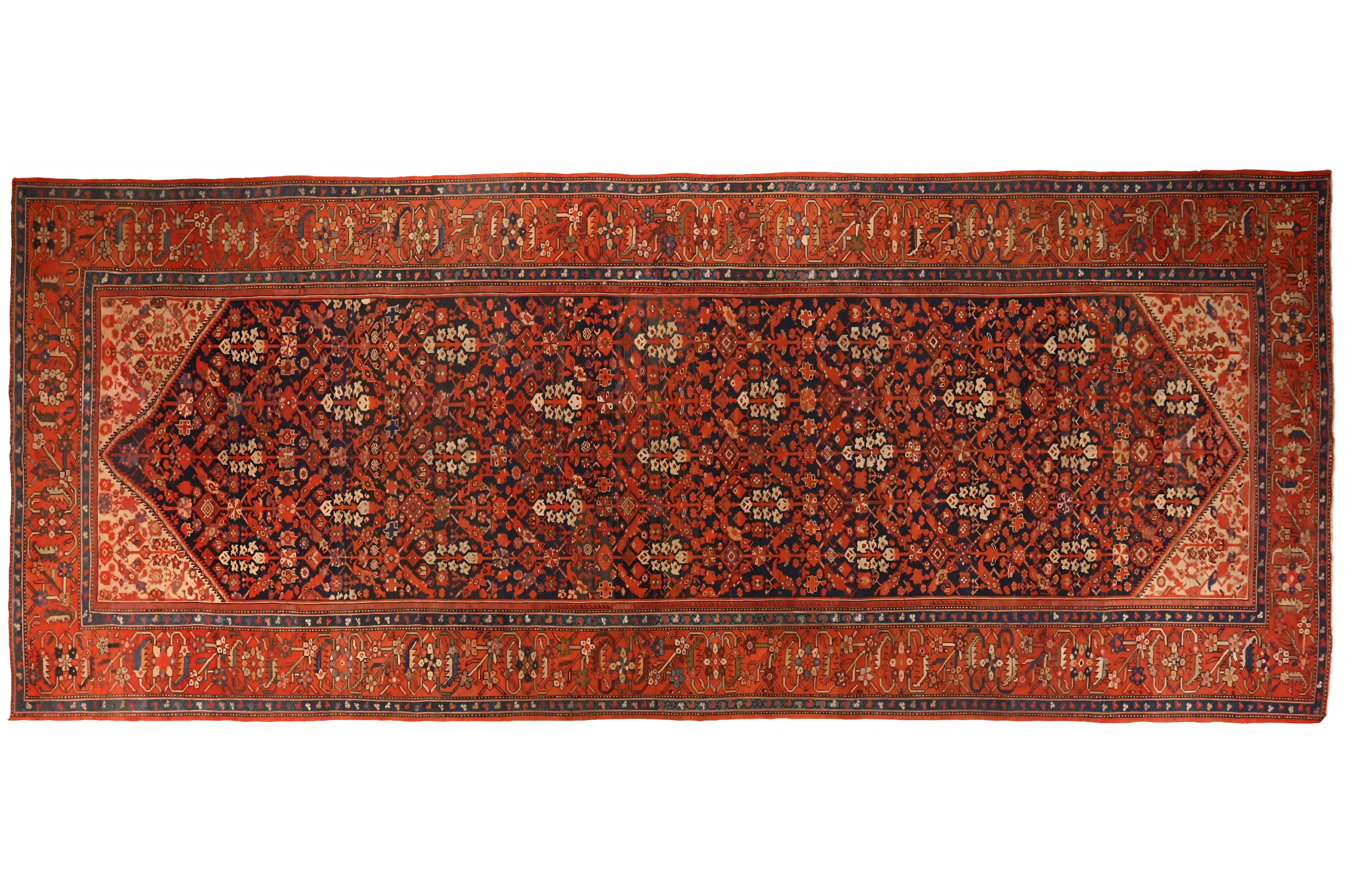 Antique Persian Malayer Traditional Rug 75381