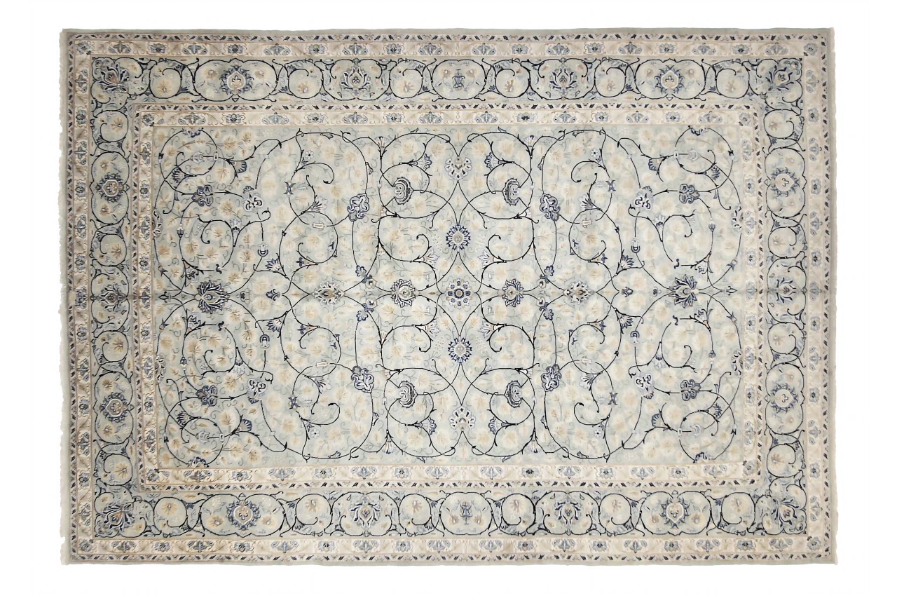 Antique Persian Kashan Traditional Rug 75392