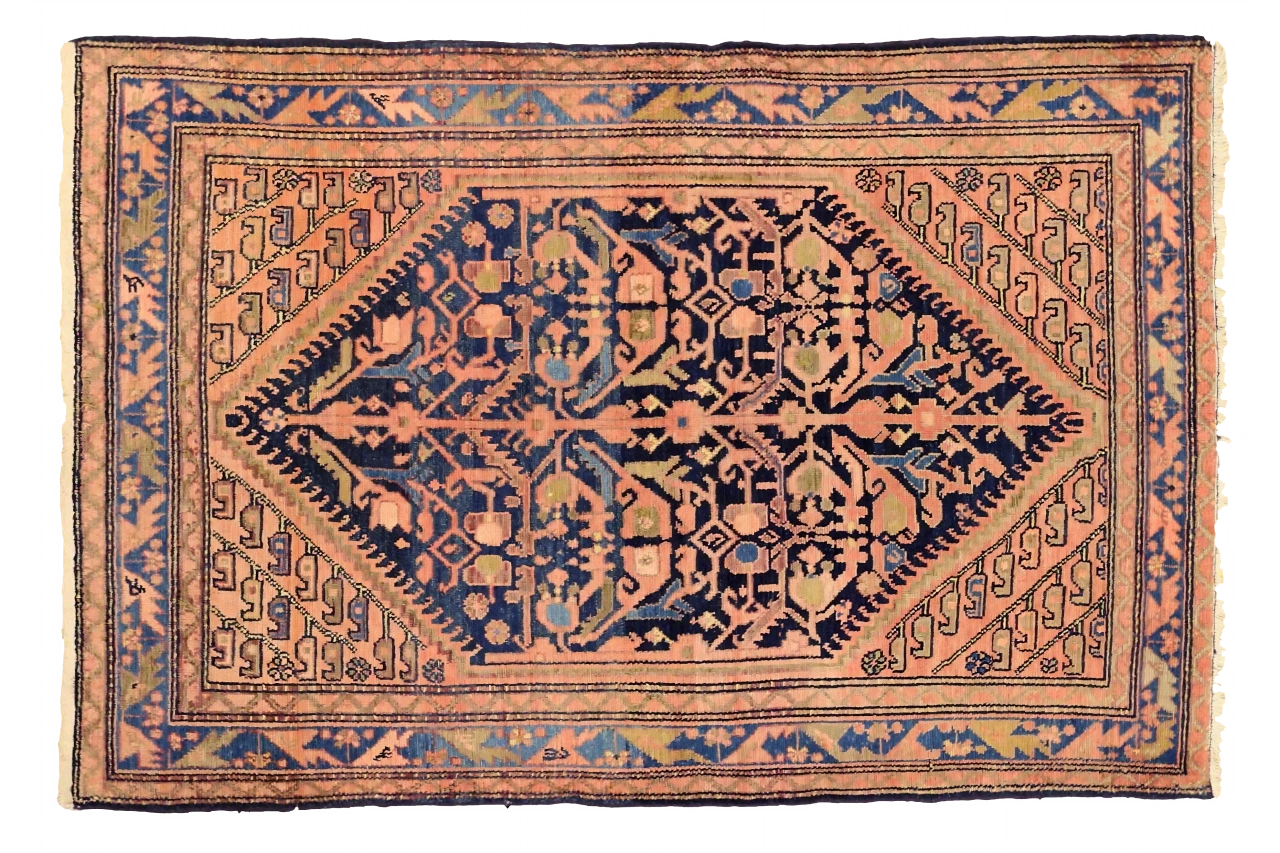 Antique Persian Malayer Traditional Rug 75397