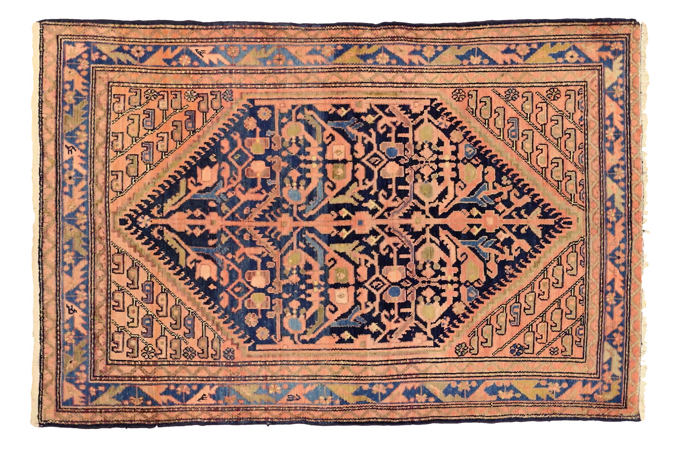 Antique Persian Malayer Traditional Rug 75397
