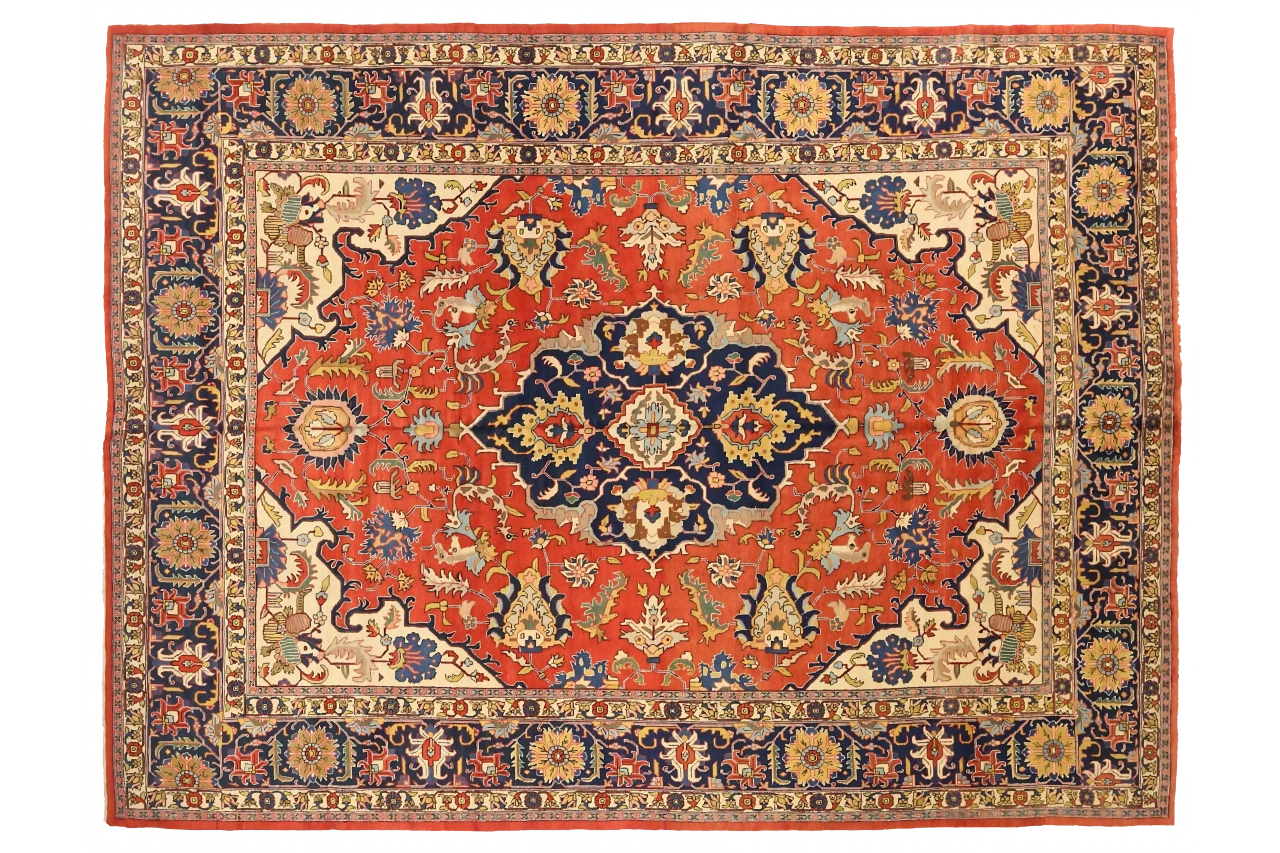 Antique Persian Tabriz Traditional Rug 75400