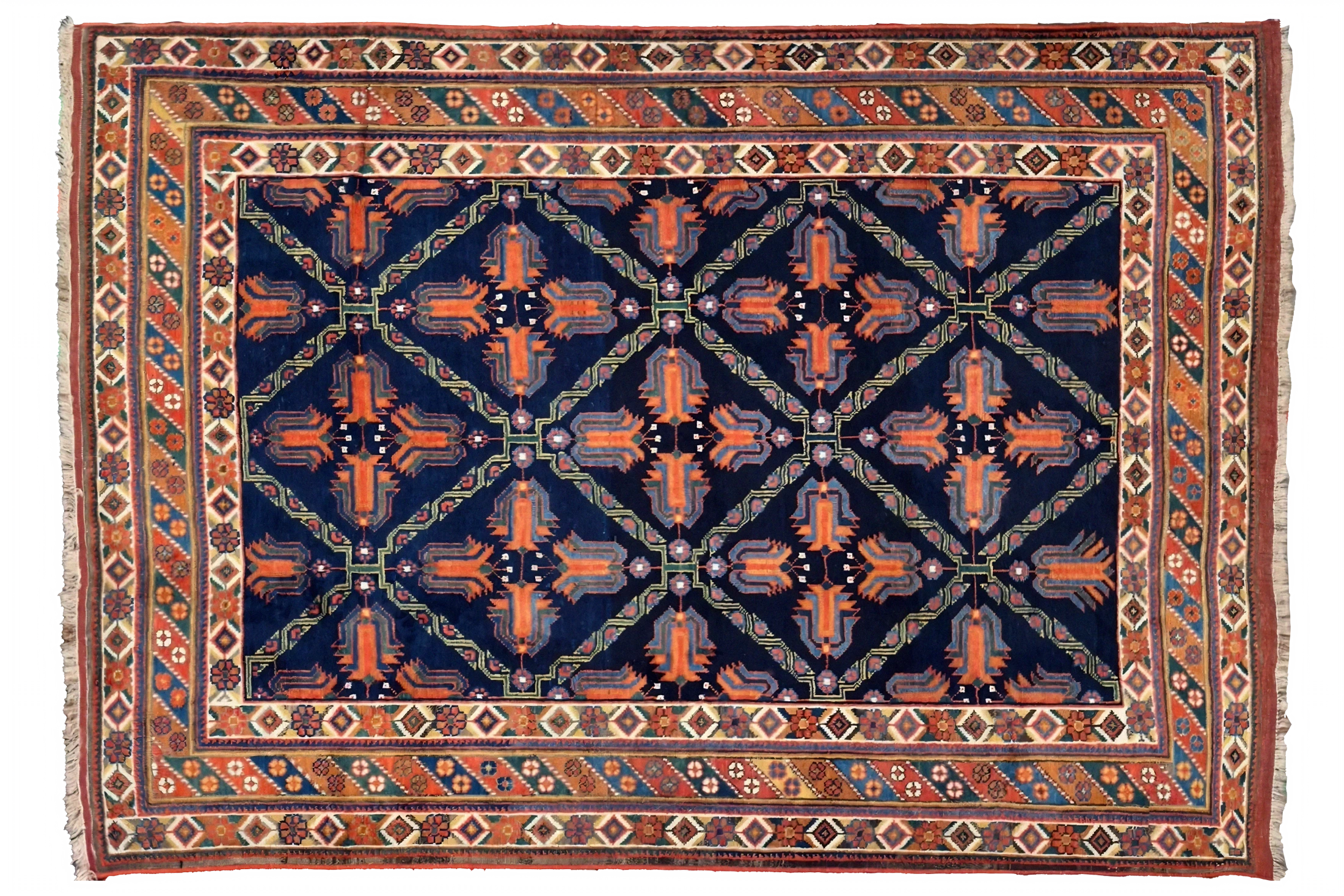 Antique Persian Sirjan Traditional Rug 75405