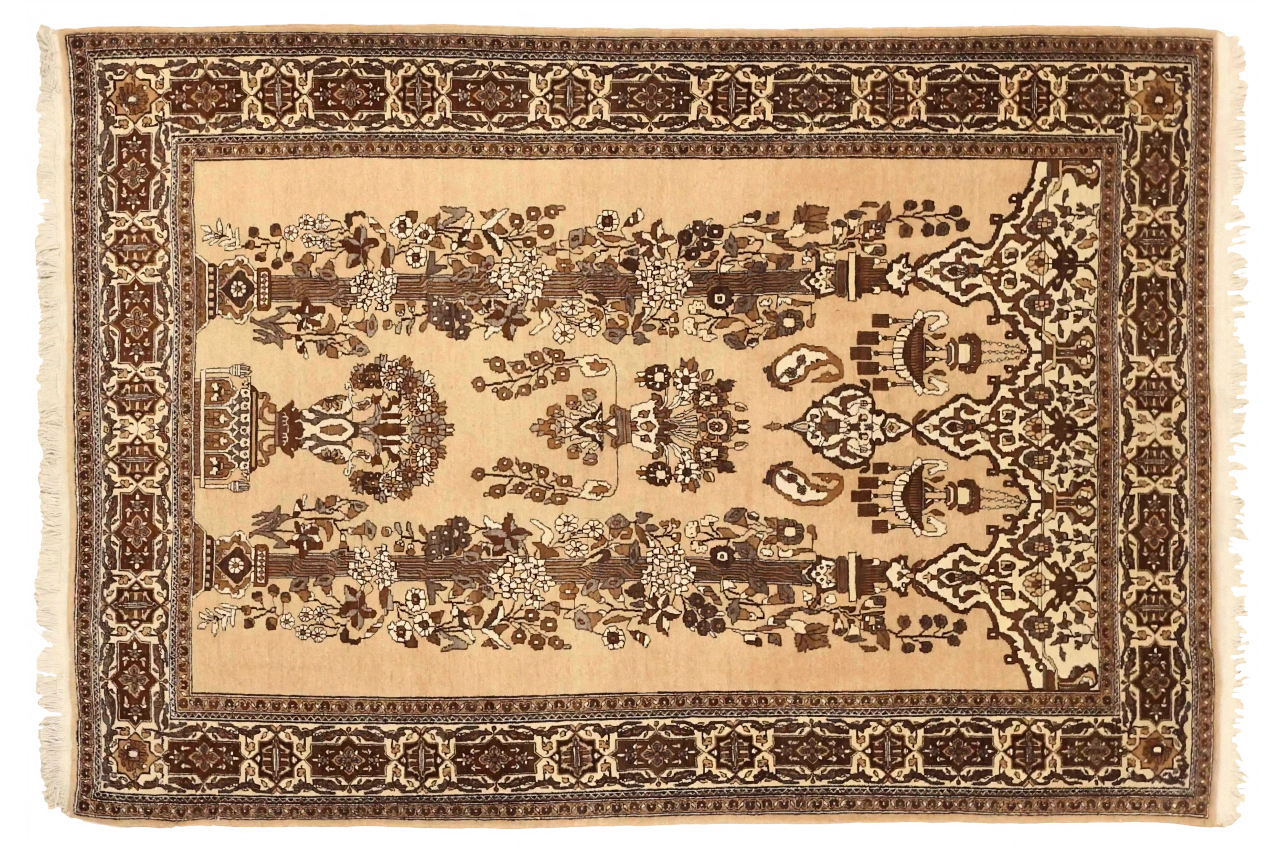 Antique Persian Semnan Traditional Rug 75406