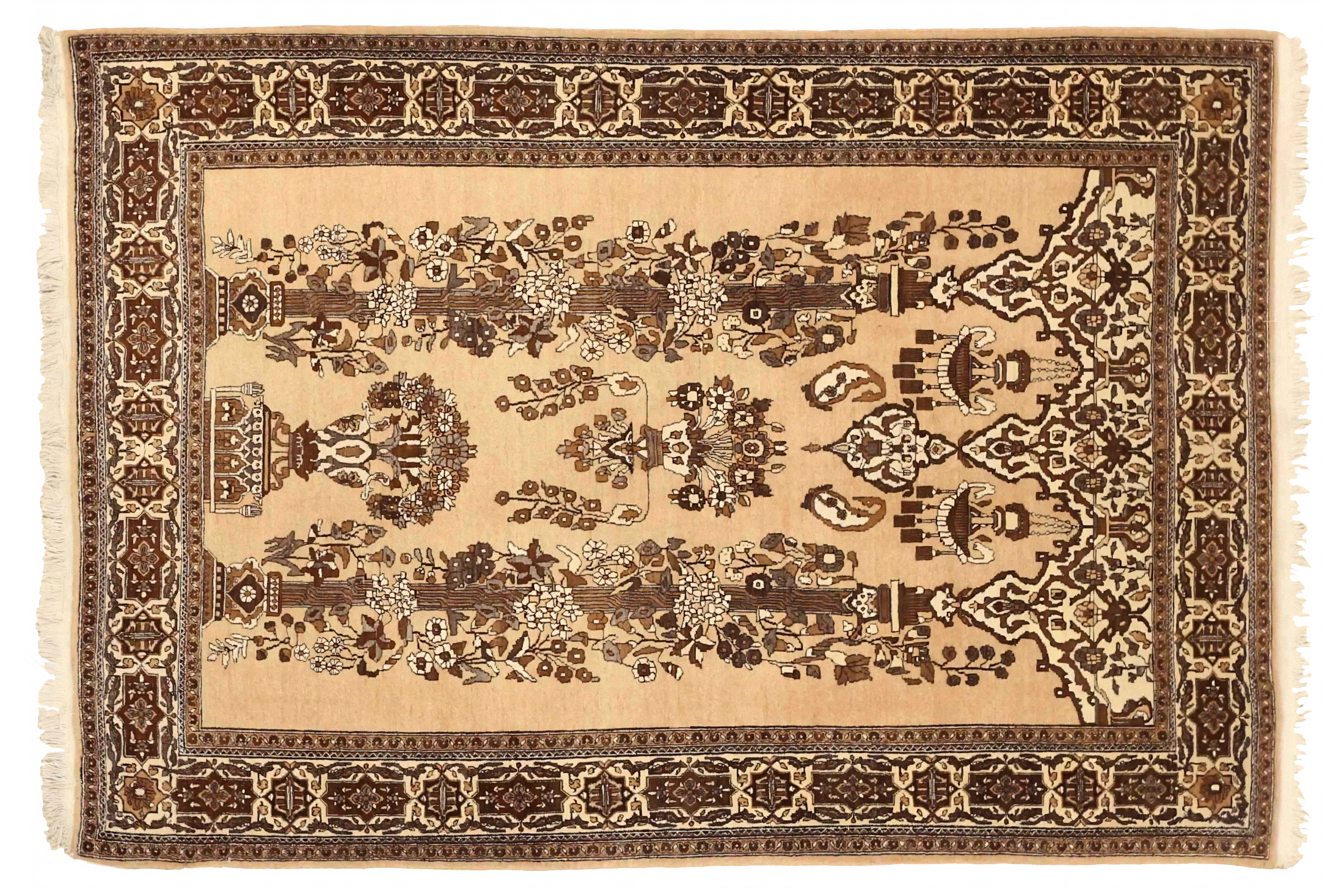 Antique Persian Semnan Traditional Rug 75406