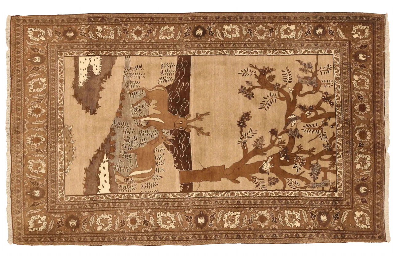 Antique Persian Semnan Traditional Rug 75407