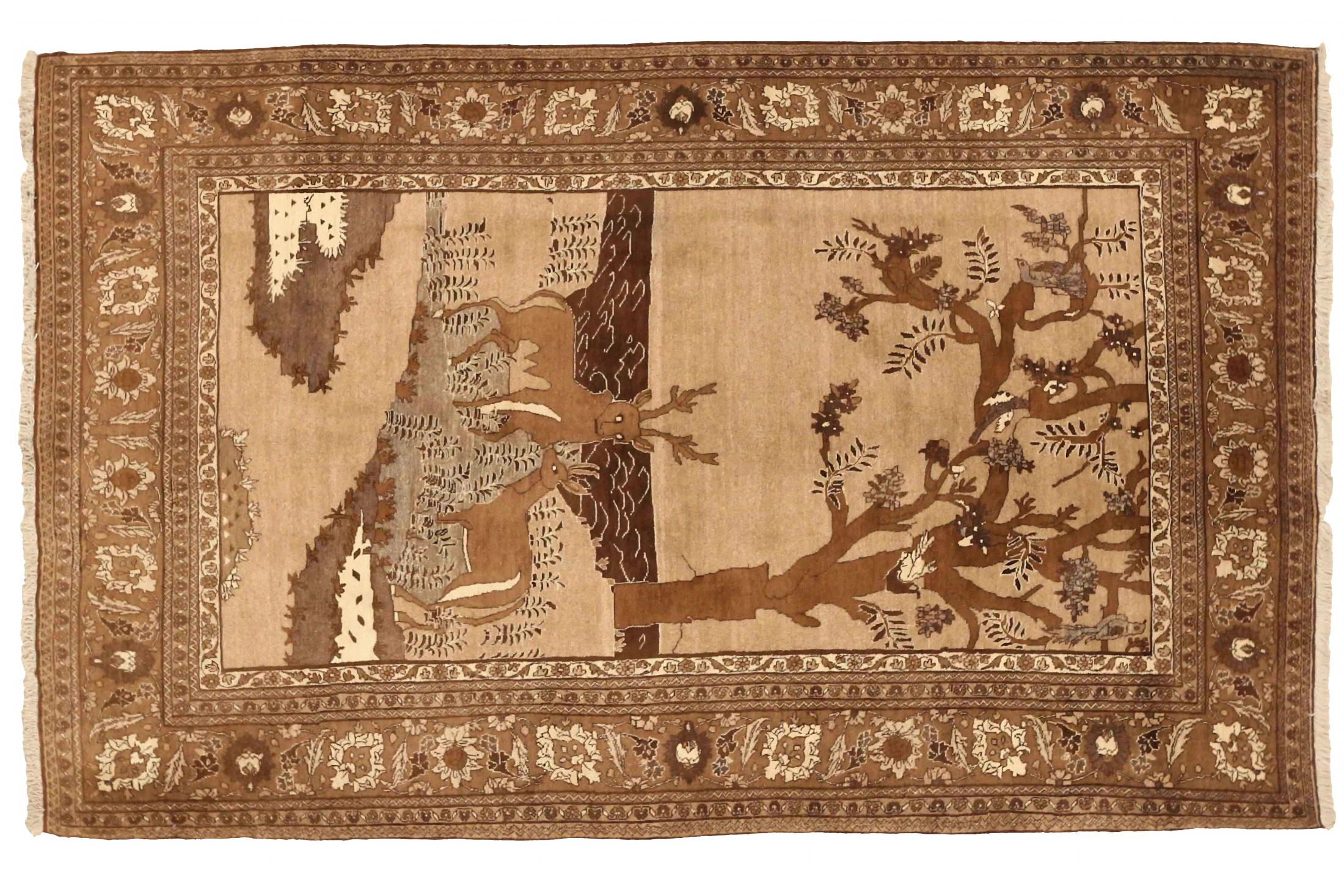 Antique Persian Semnan Traditional Rug 75407