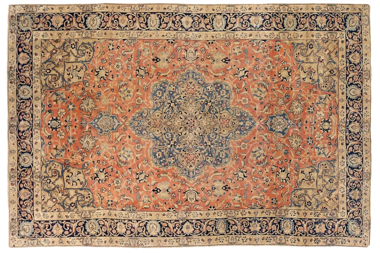 Antique Persian Tabriz Traditional Rug 75410