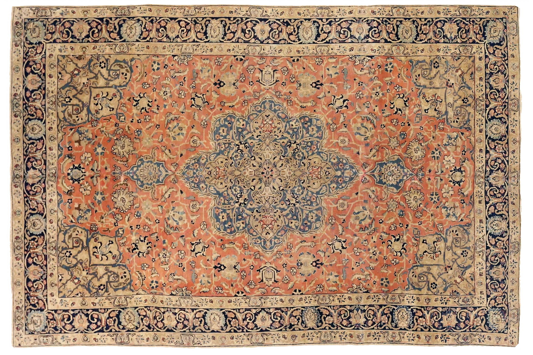 Antique Persian Tabriz Traditional Rug 75410