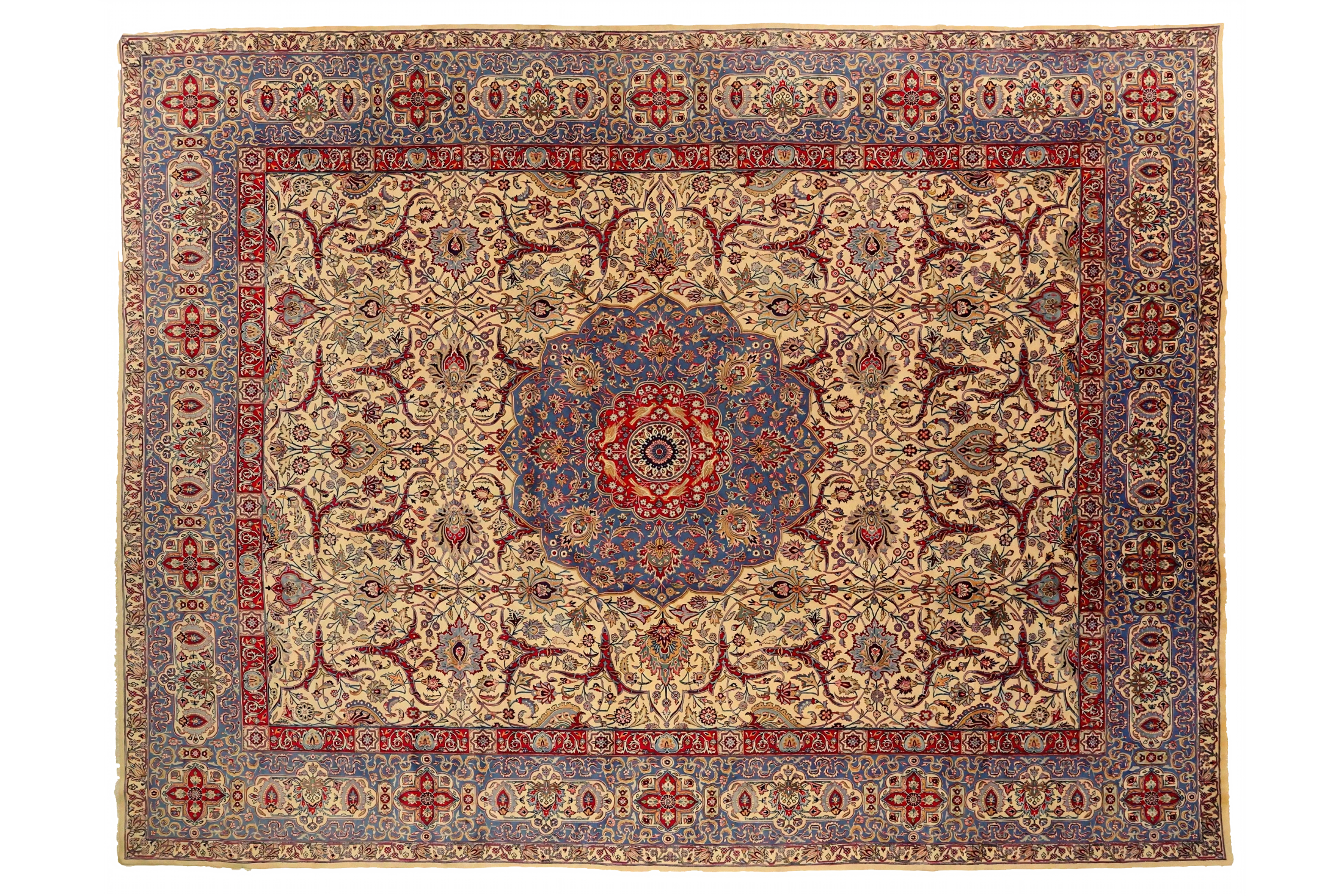 Antique Persian Kerman Traditional Rug 75417