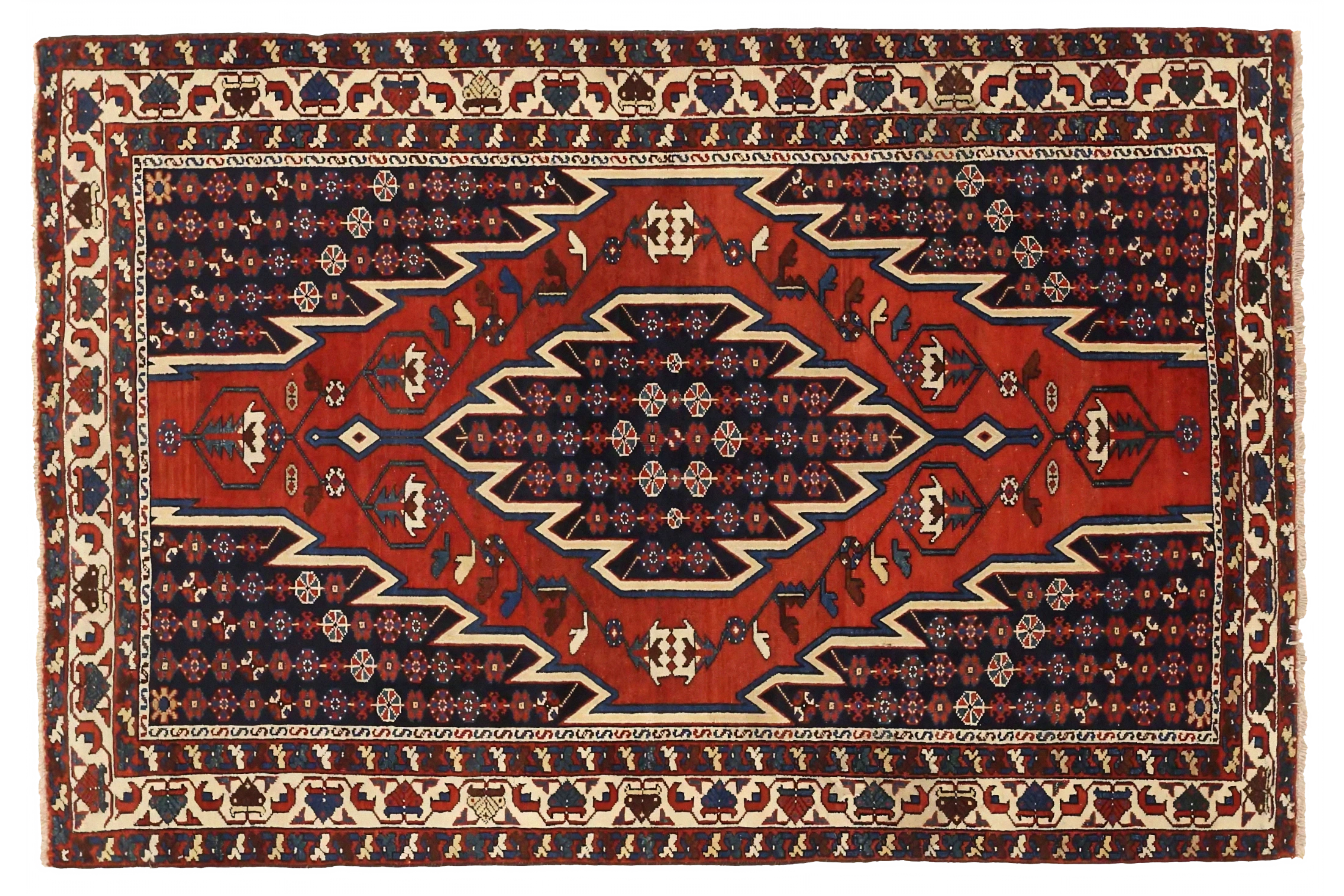Antique Persian Hamadan Traditional Rug 75428