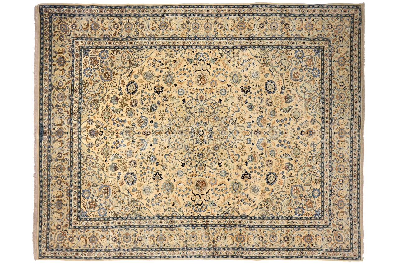 Antique Persian Kashan Traditional Rug 75431