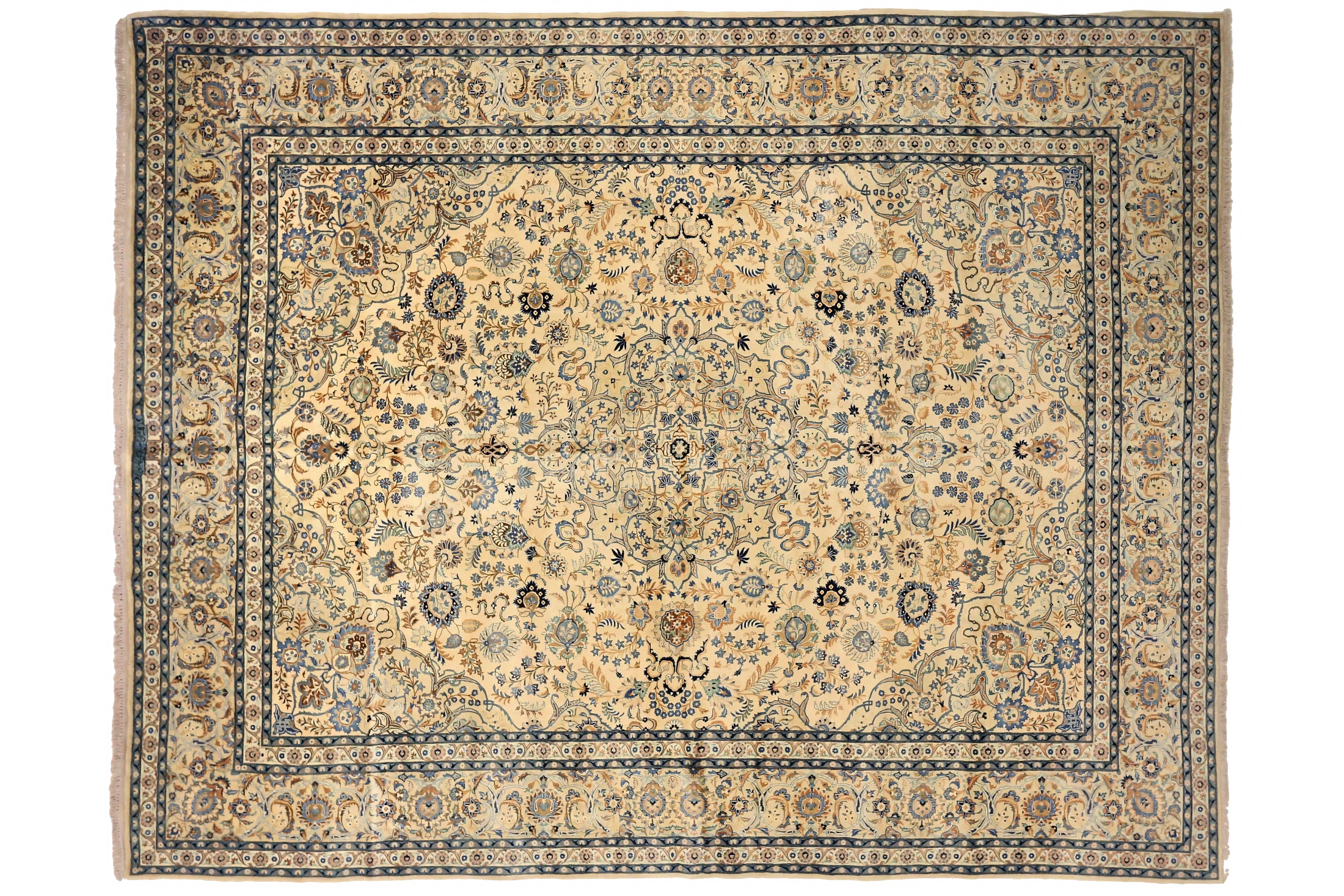 Antique Persian Kashan Traditional Rug 75431