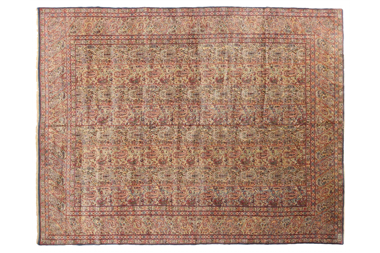 Antique Persian Kerman Traditional Rug 75446