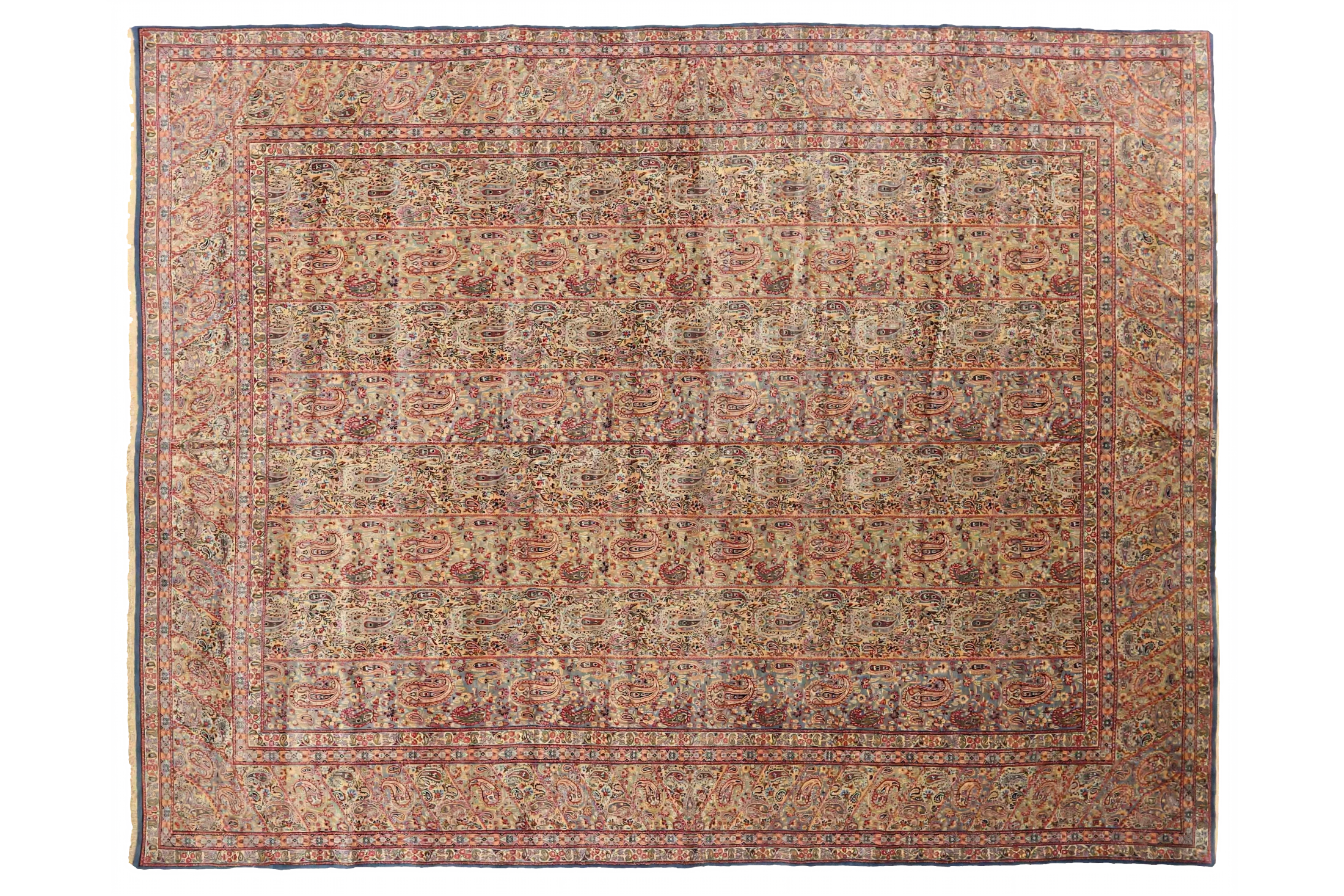 Antique Persian Kerman Traditional Rug 75446