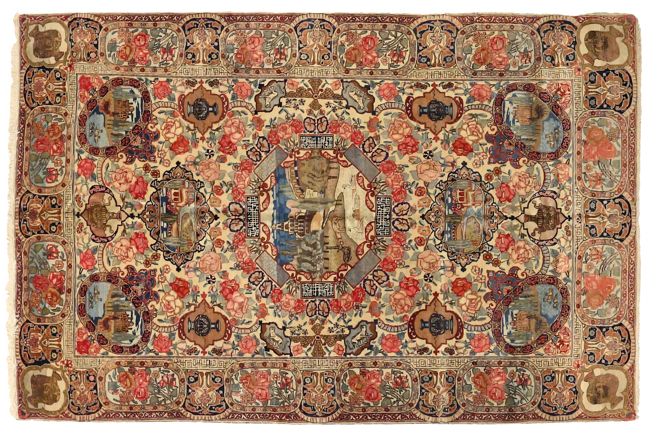 Antique Persian Tabriz Traditional Rug 75447