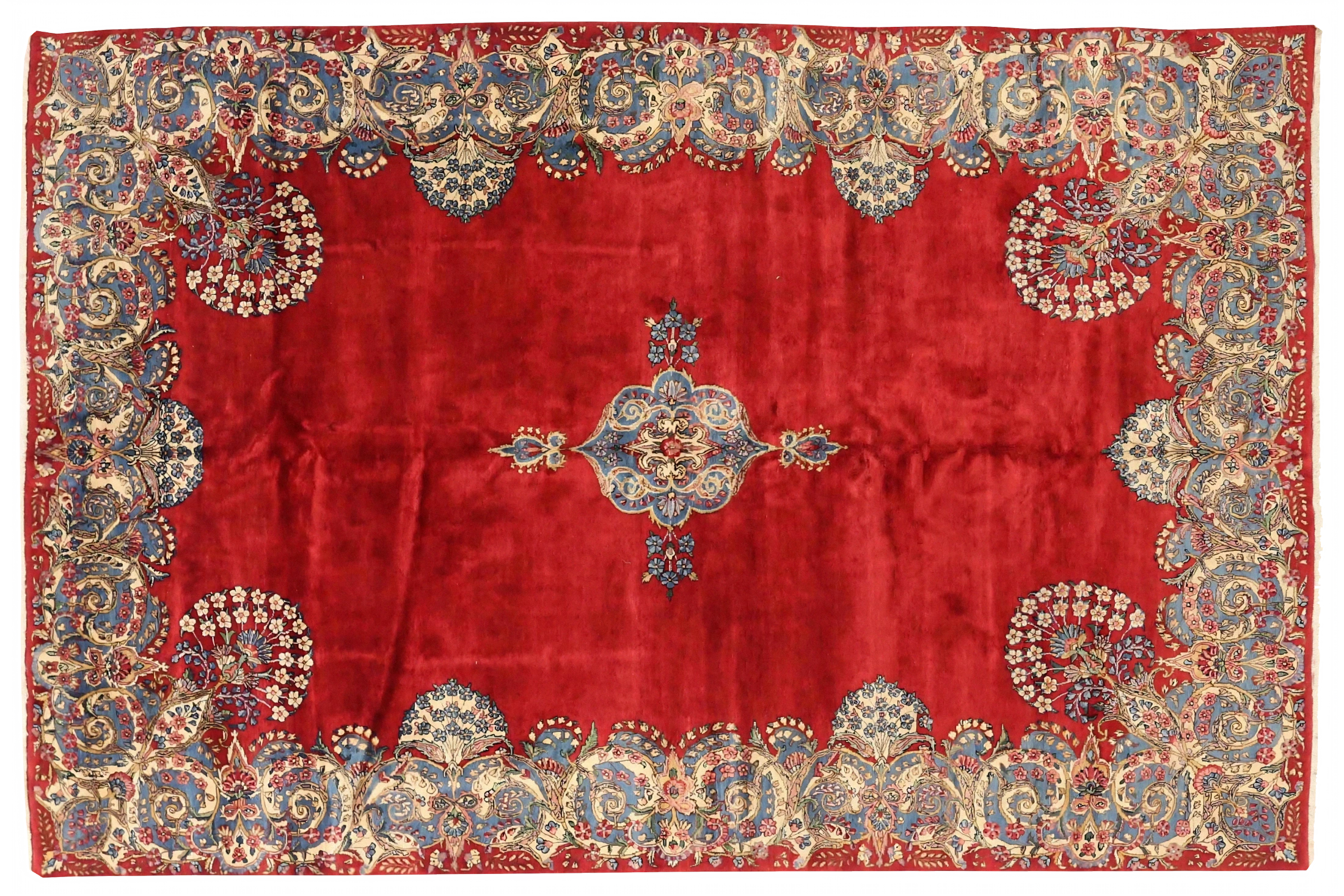 Antique Persian Kerman Traditional Rug 75450