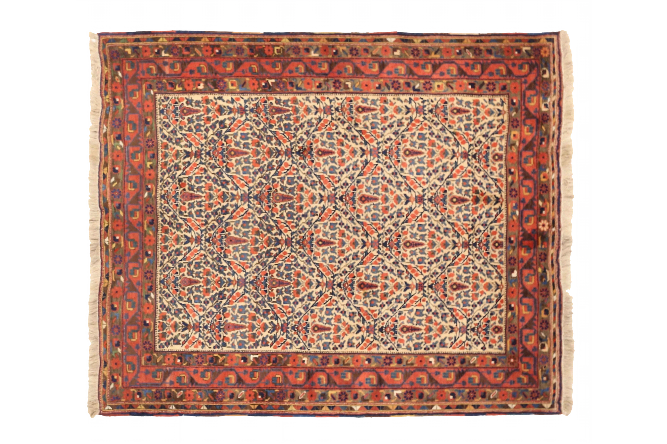 Antique Persian Sirjan Traditional Rug 75454