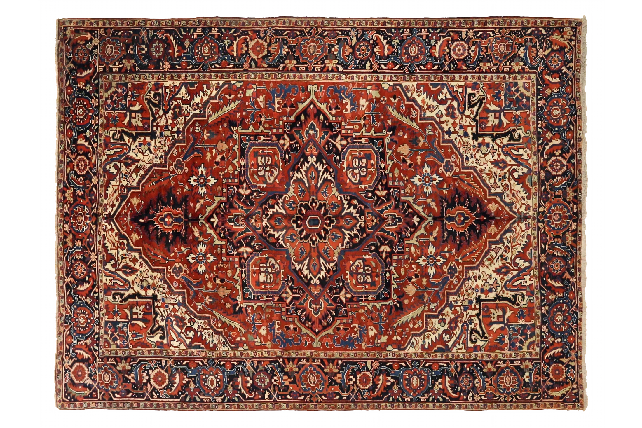 Antique Persian Heriz Traditional Rug 75461