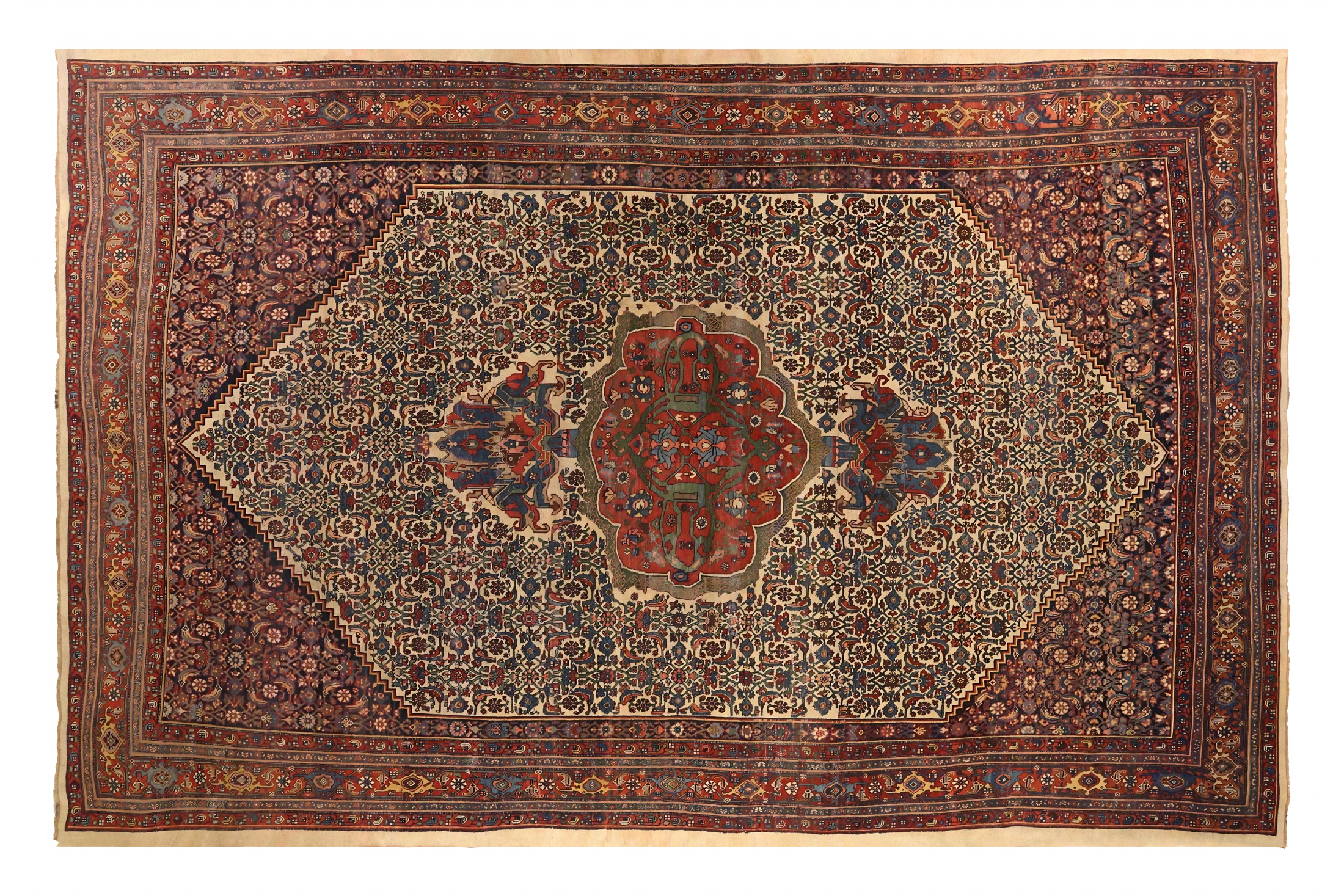 Antique Persian Bijar Traditional Rug 75464