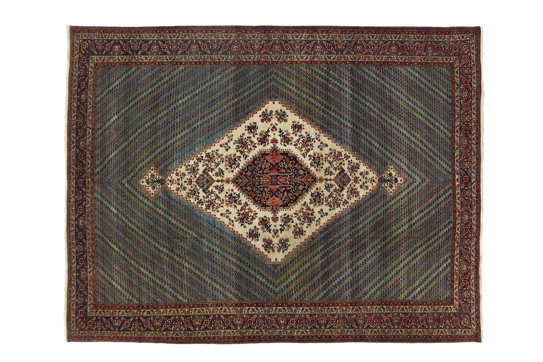 Antique Persian Traditional Rug 75471
