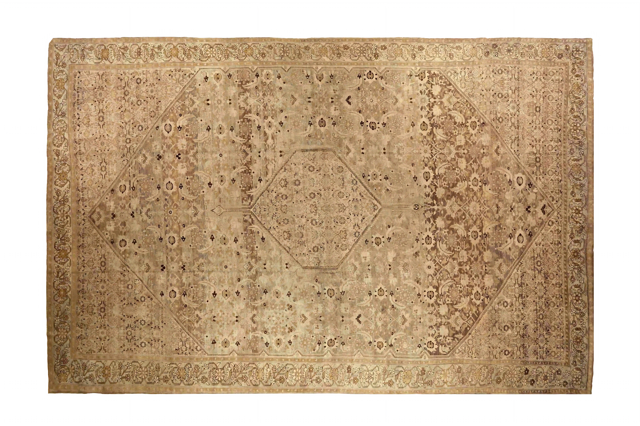 Antique Persian Malayer Transitional Rug 75473