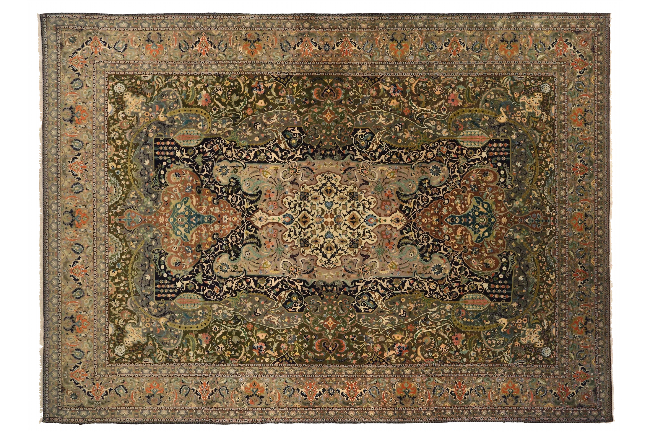 Antique Persian Traditional Rug 75477