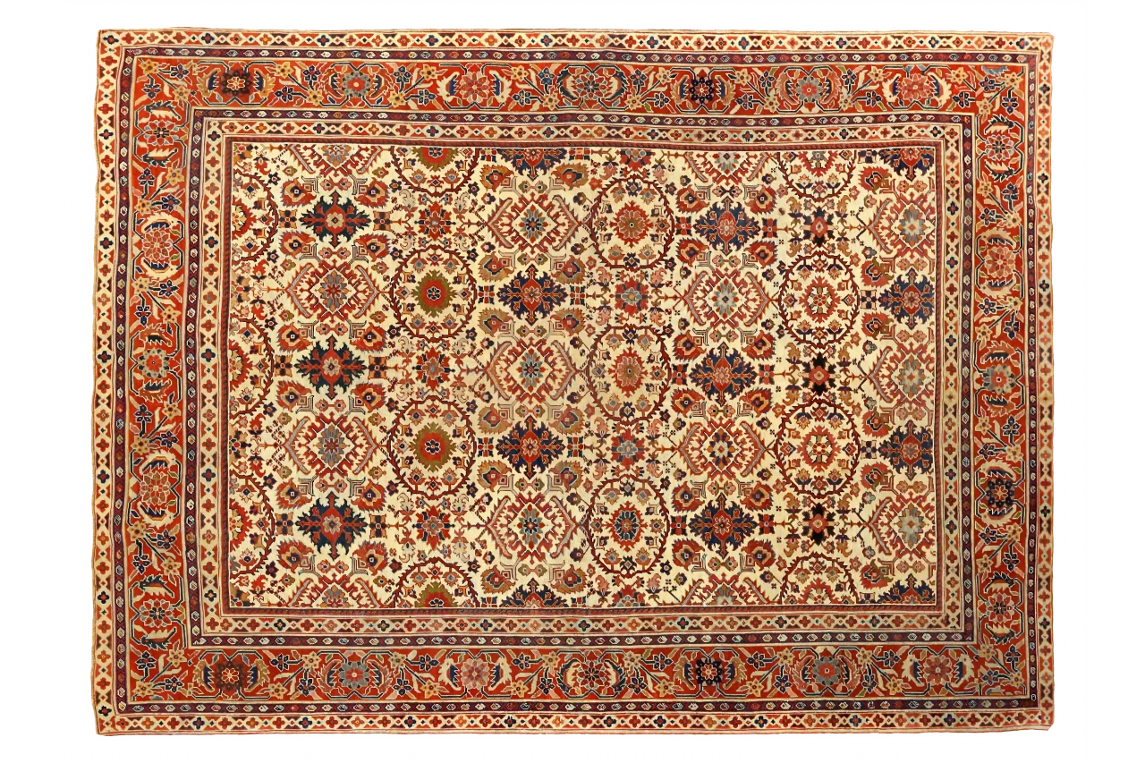 Antique Persian Mahal Traditional Rug 75482