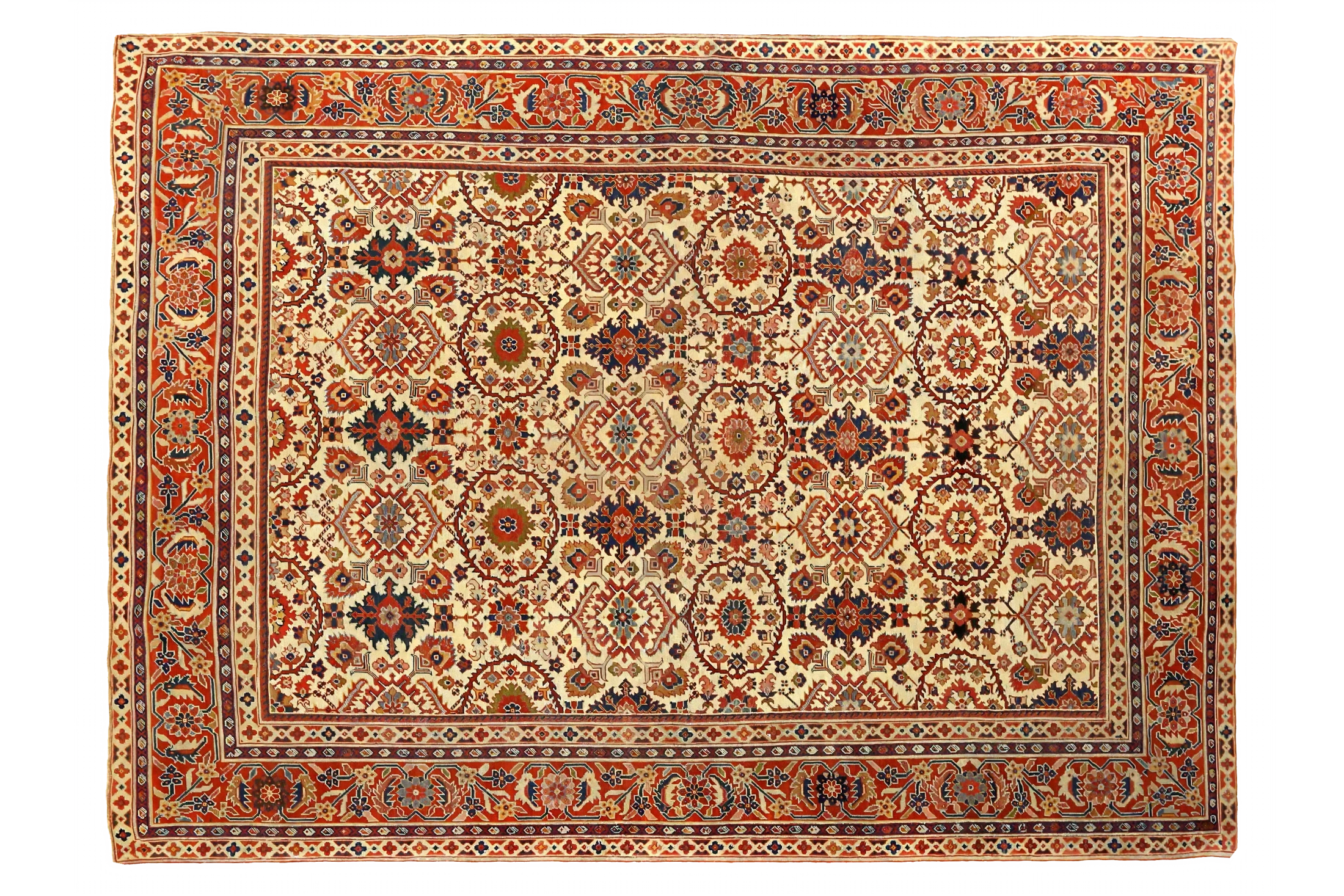 Antique Persian Mahal Traditional Rug 75482