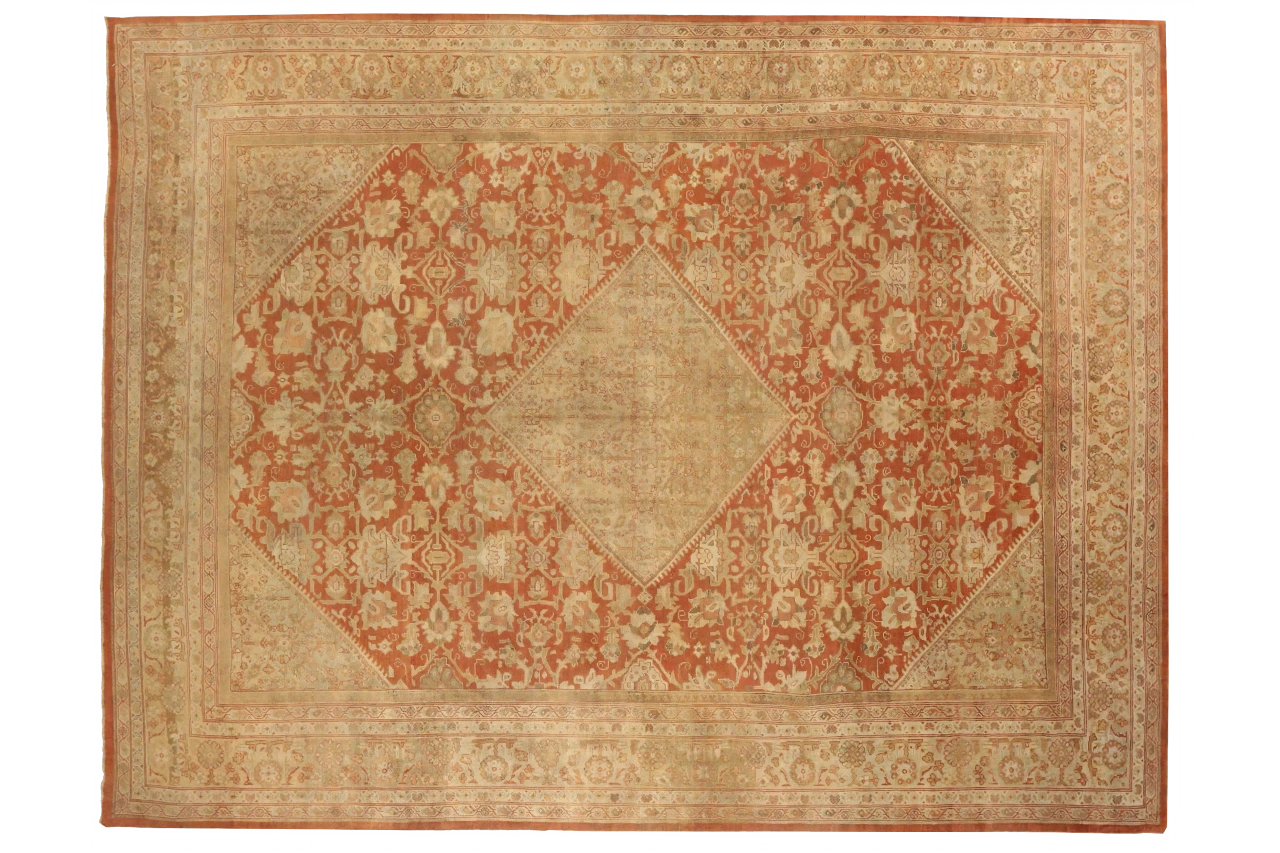Antique Persian Mahal Transitional Rug 75483