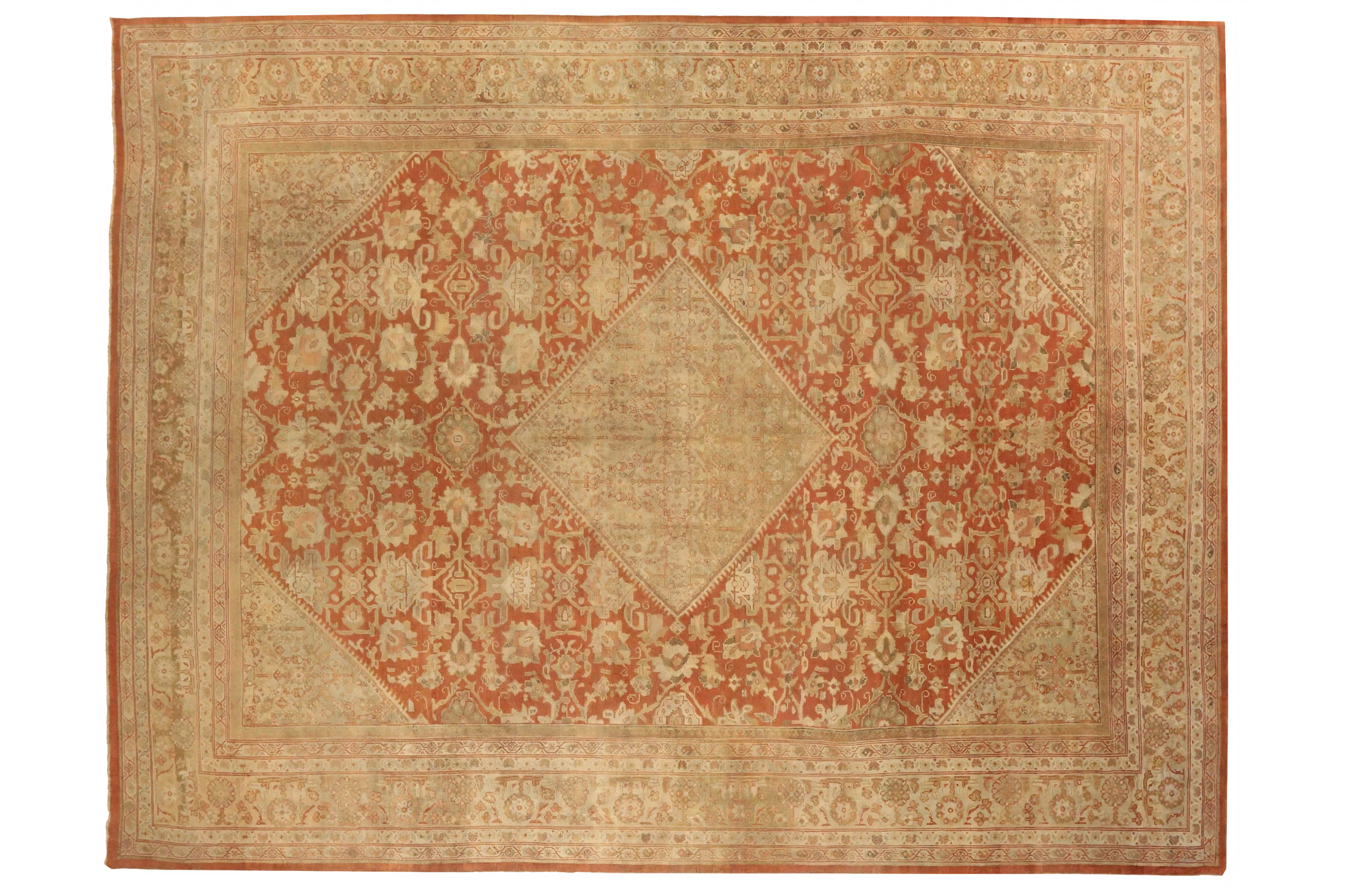 Antique Persian Mahal Transitional Rug 75483