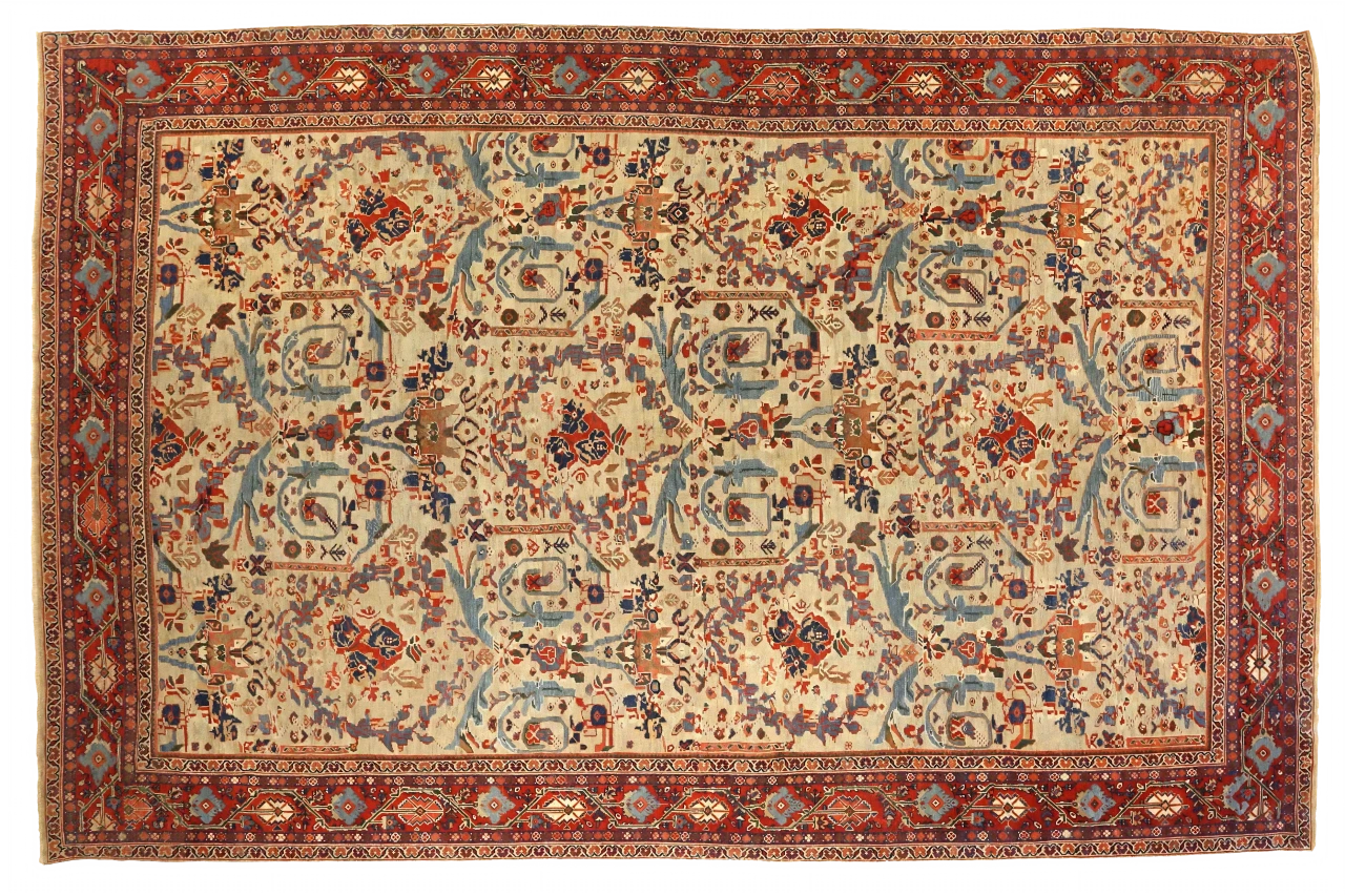 Antique Persian Mahal Traditional Rug 75484