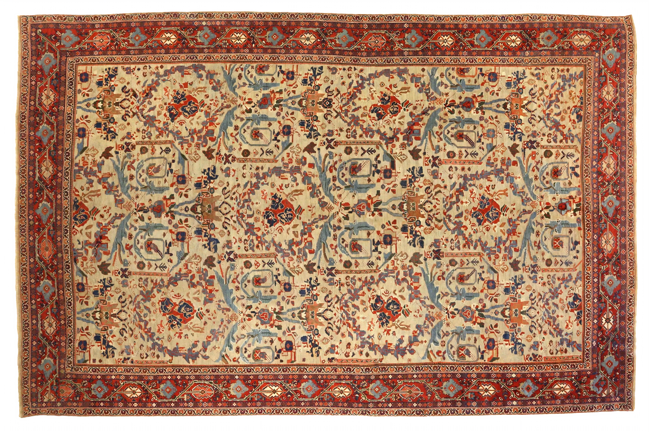 Antique Persian Mahal Traditional Rug 75484