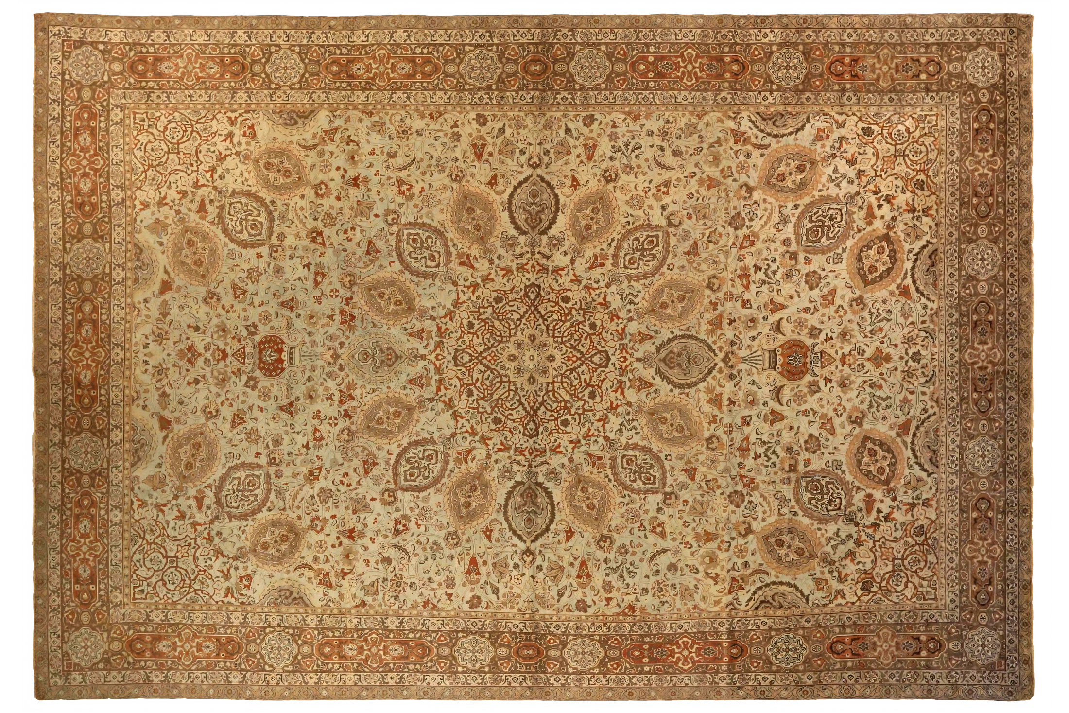 Antique Persian Tabriz Traditional Rug 75488