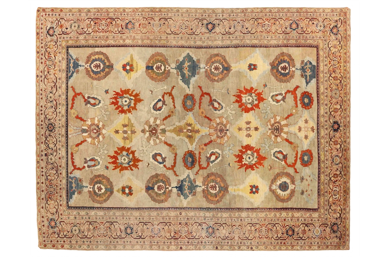 Antique Persian Meshkabad Transitional Rug 75489