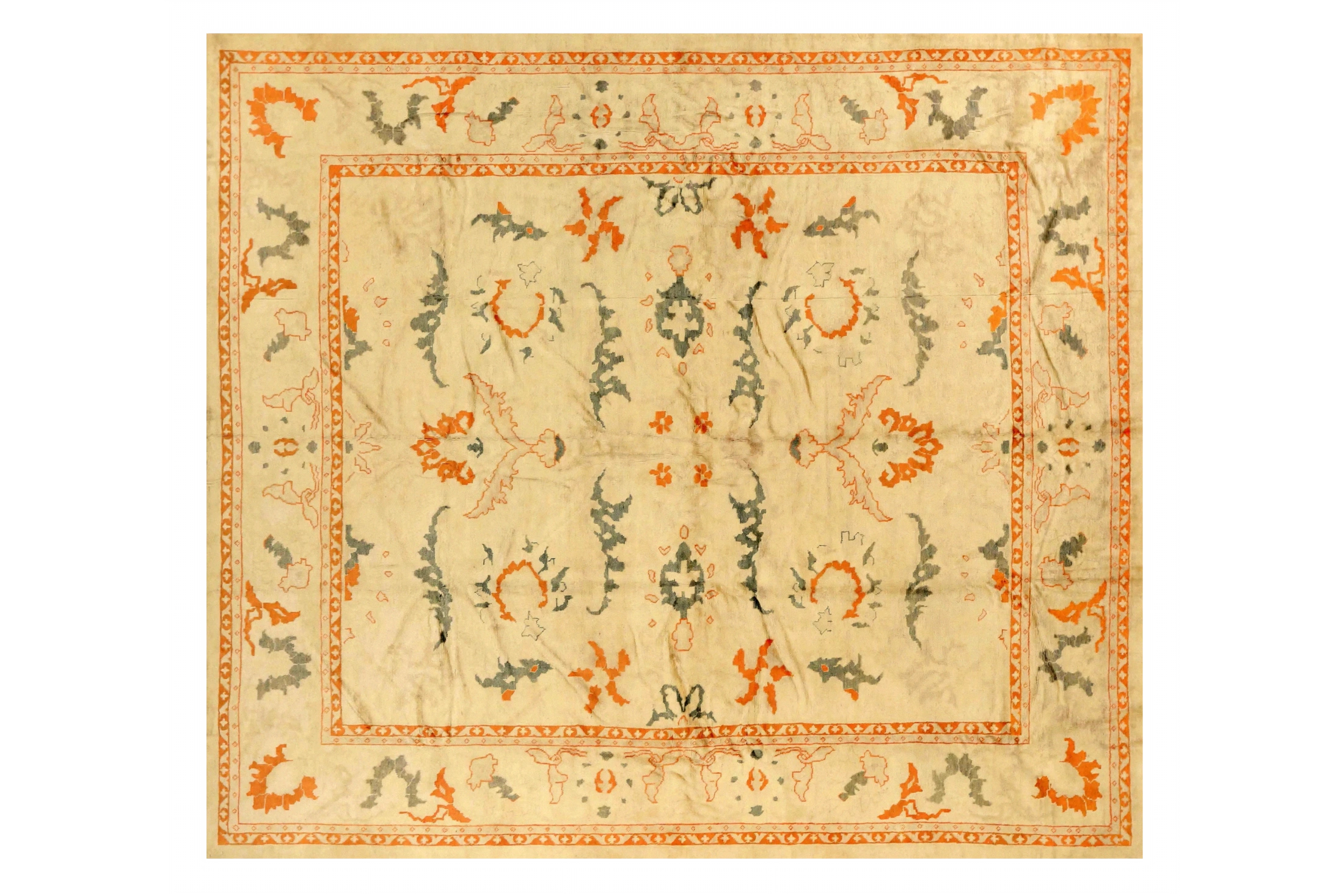 Antique Persian Mahal Transitional Rug 75504