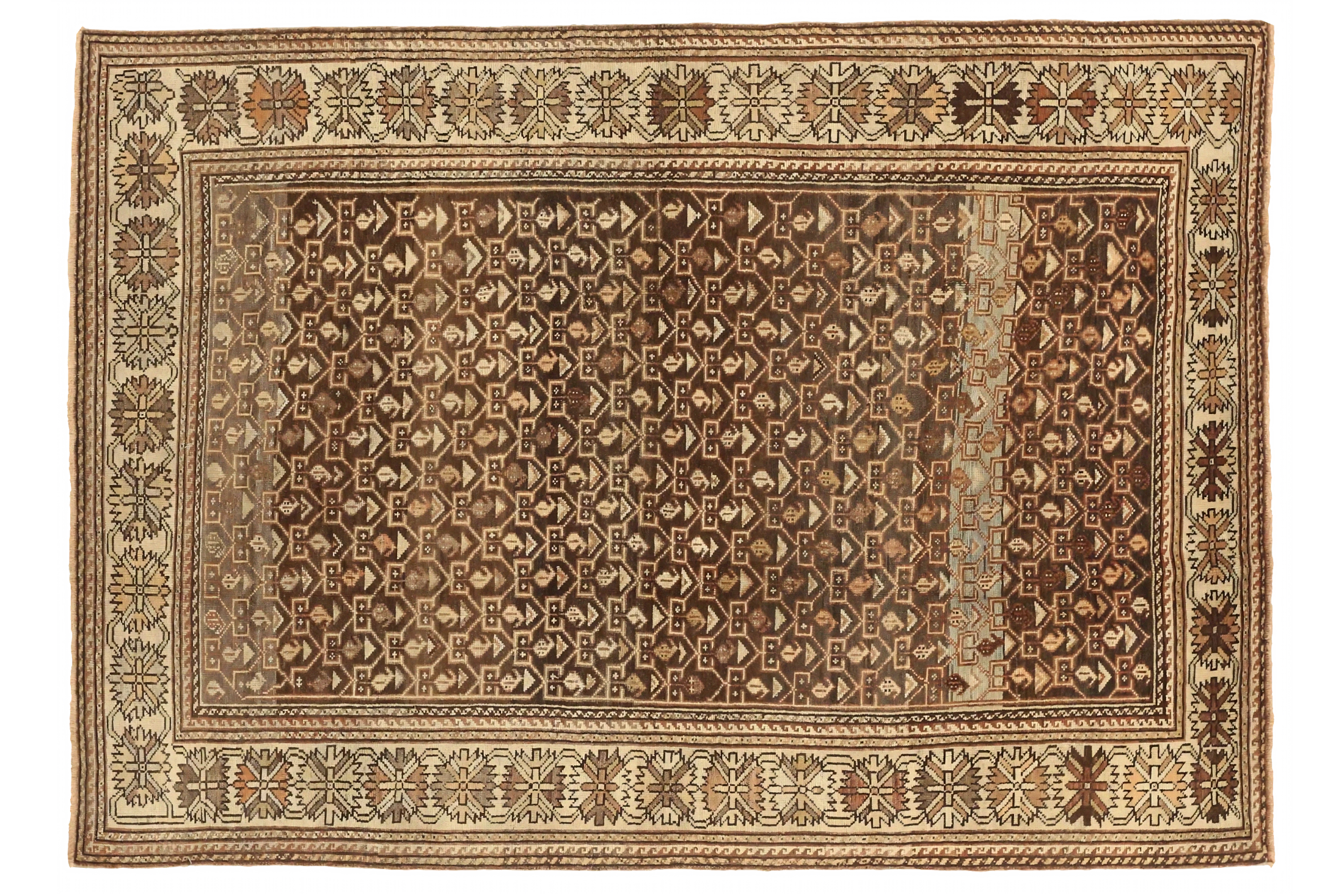 Antique Persian Bakhtiar Transitional Rug 75508