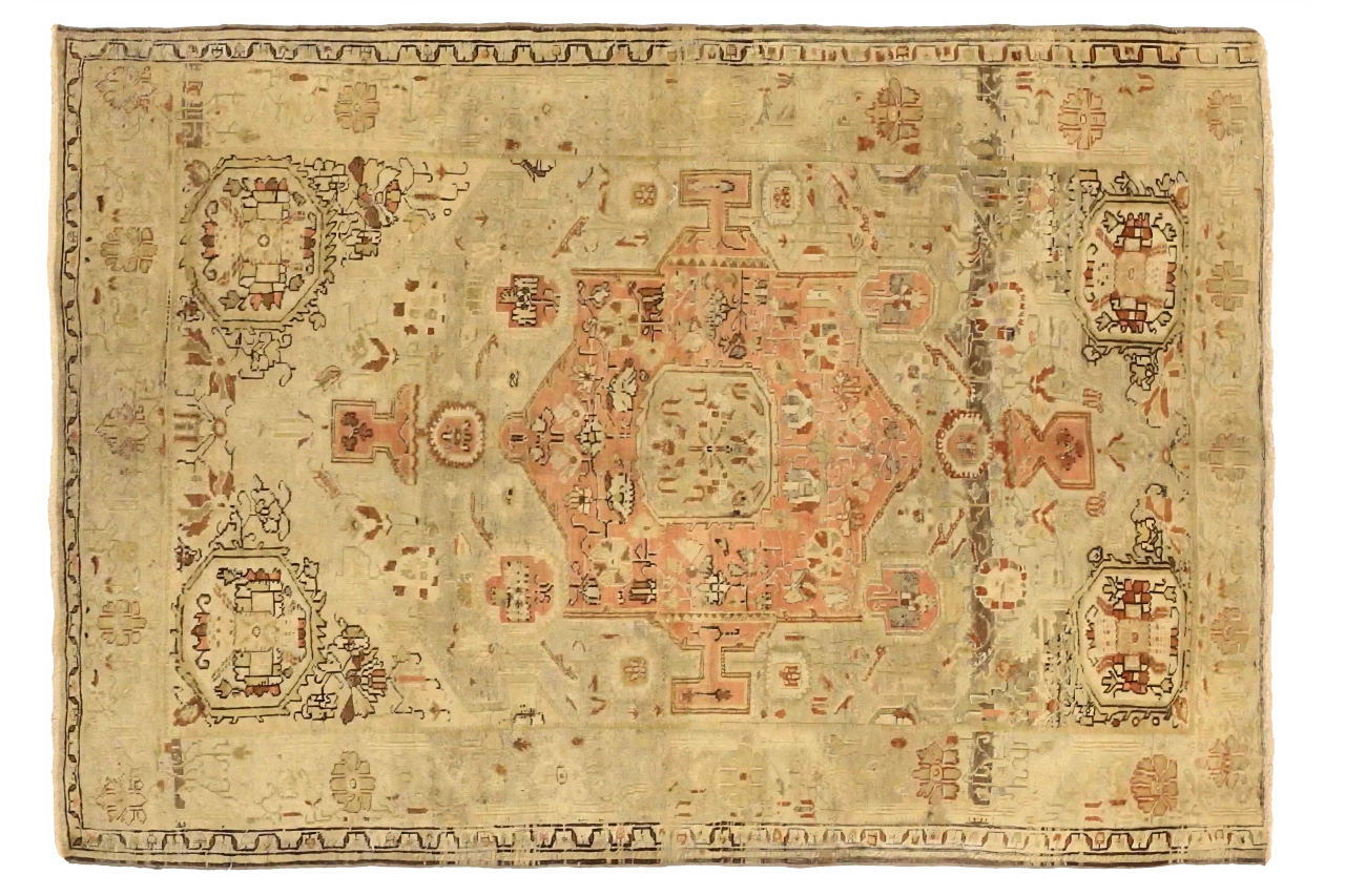 Antique Persian Farahan Transitional Rug 75510