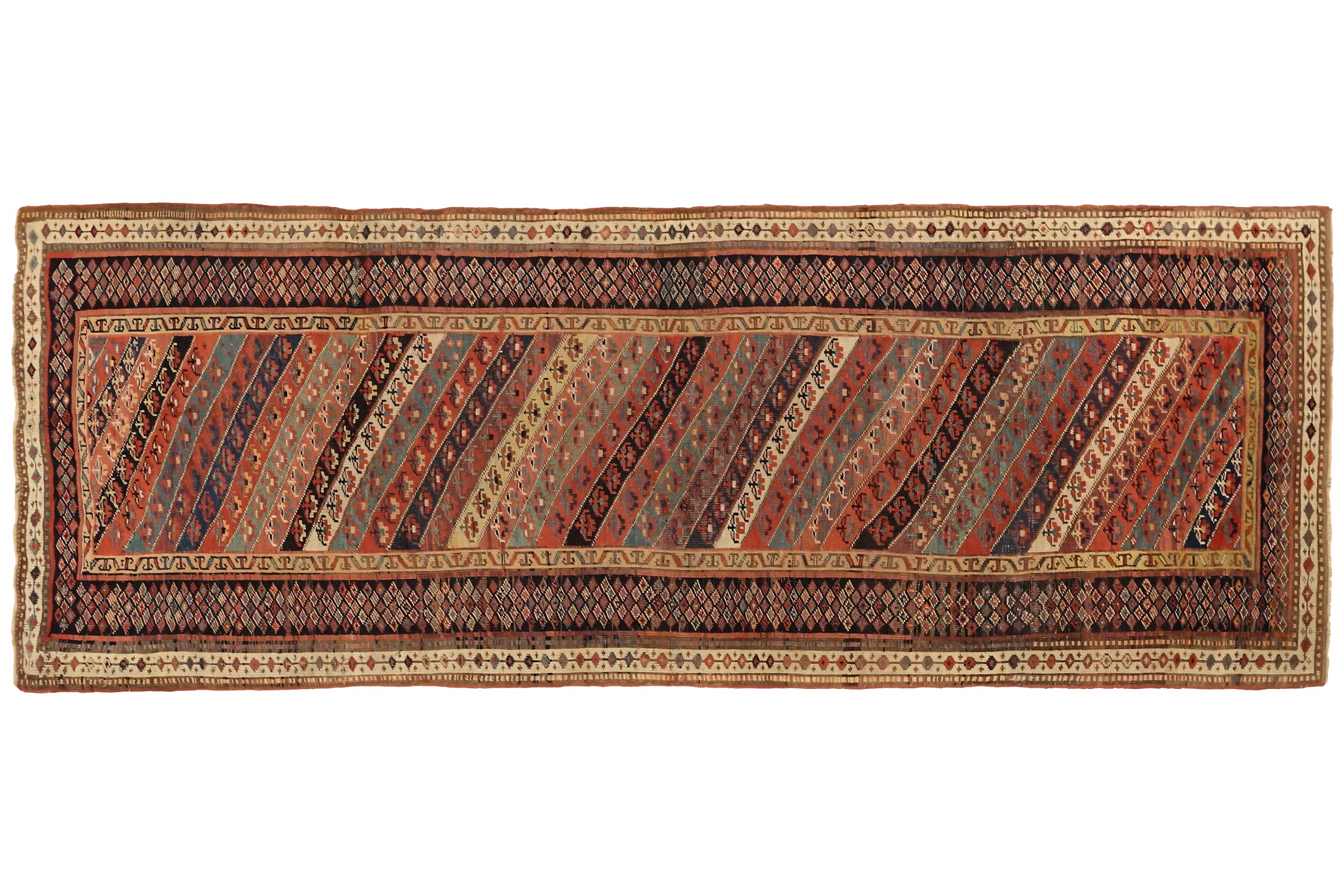 Antique Persian Bijar Traditional Rug 75516