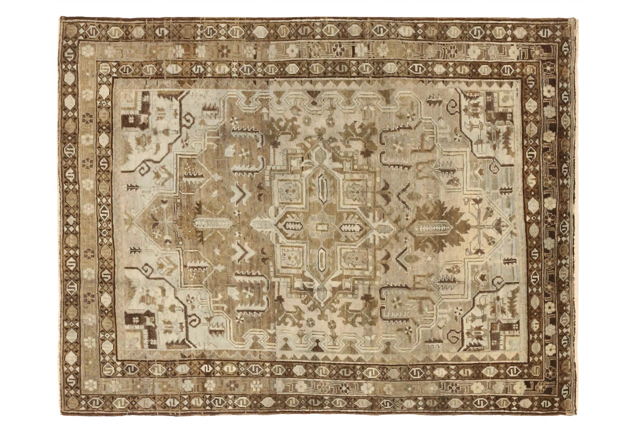 Antique Persian Heriz Transitional Rug 75524