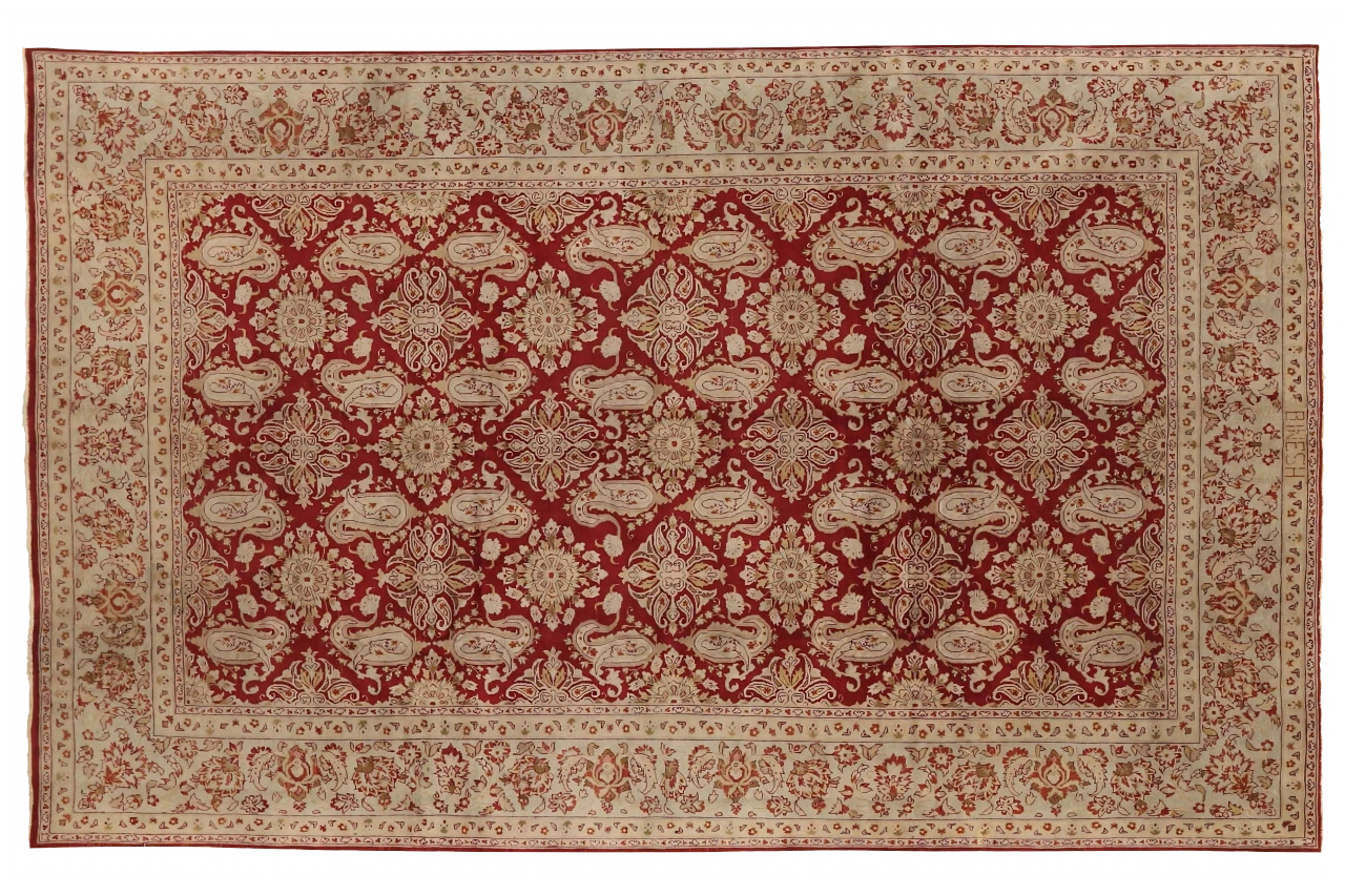 Antique Persian Yazd Traditional Rug 75572