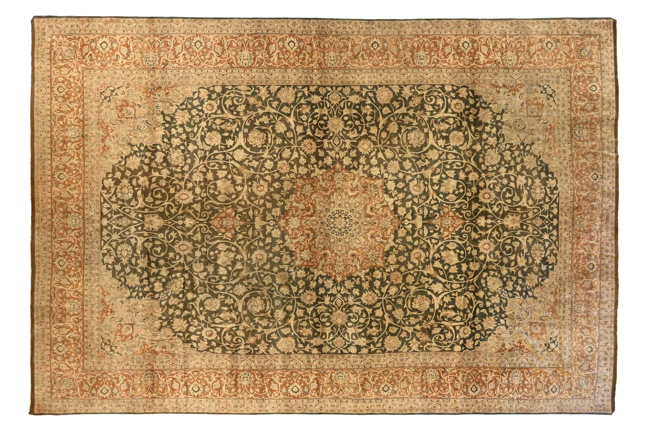 Antique Persian Kerman Traditional Rug 75574