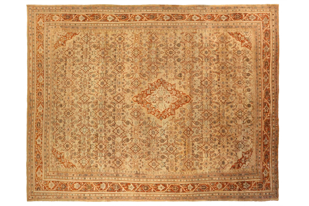 Antique Persian Mahal Traditional Rug 75577