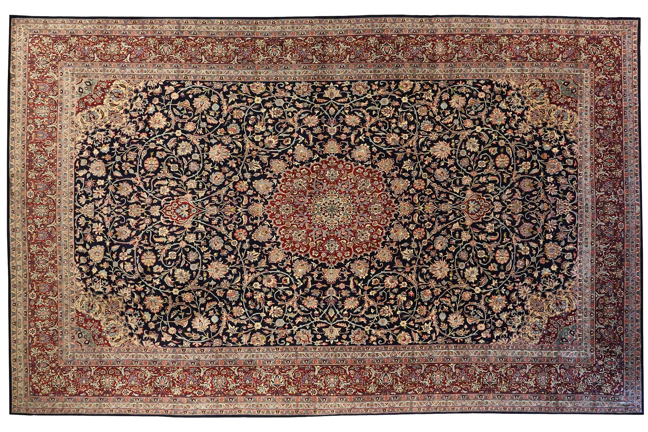 Antique Persian Kerman Traditional Rug 75578