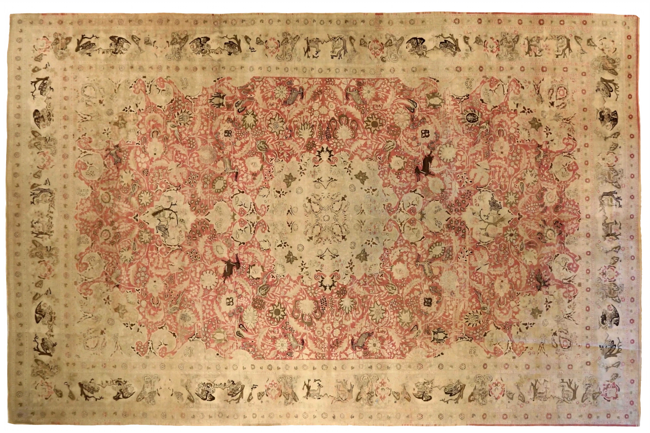 Antique Persian Tabriz Transitional Rug 75581